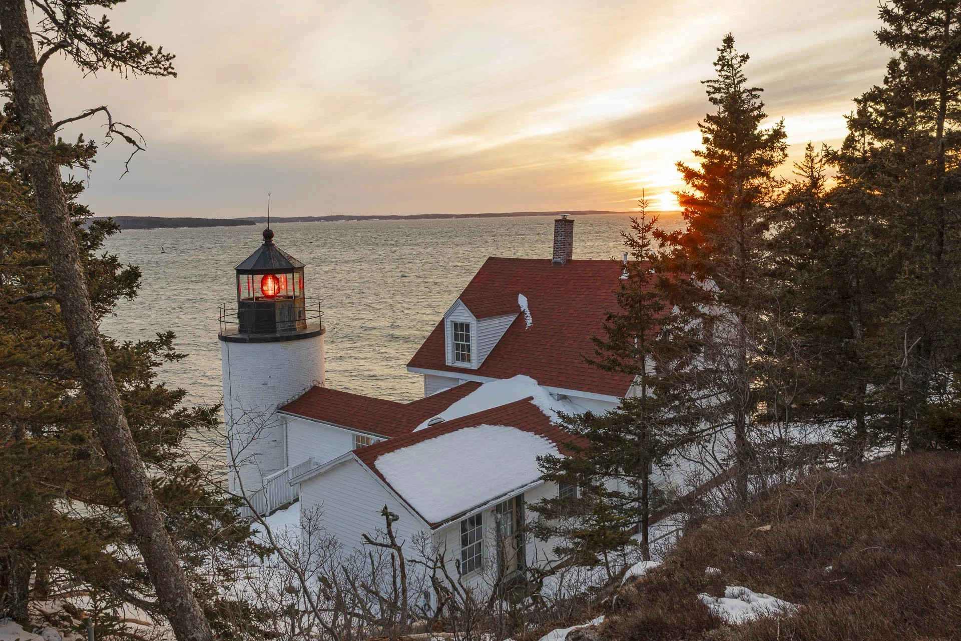 Sunset Bass Harbor Head Light