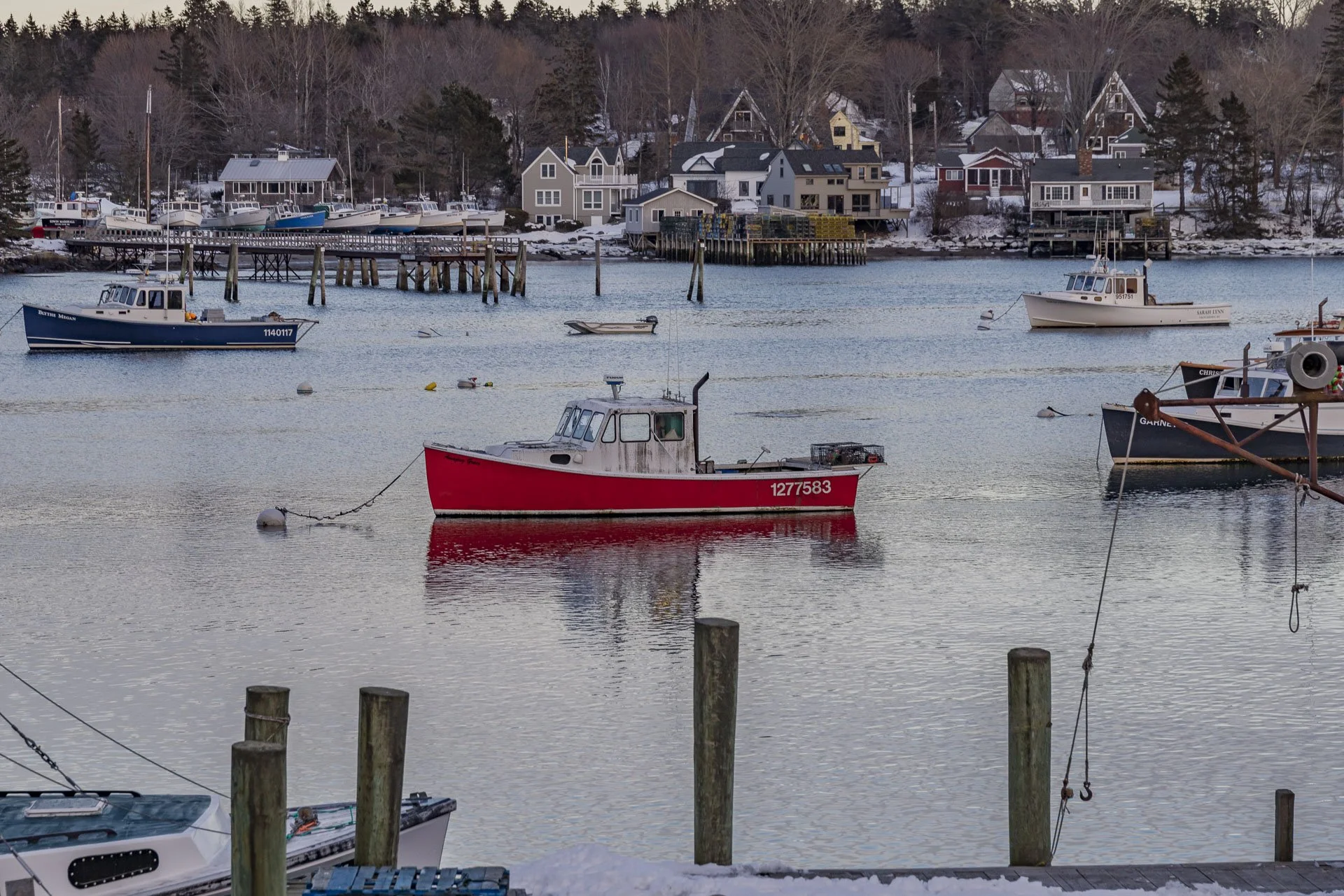 Boats in Bass Harbor from Bernard Docks