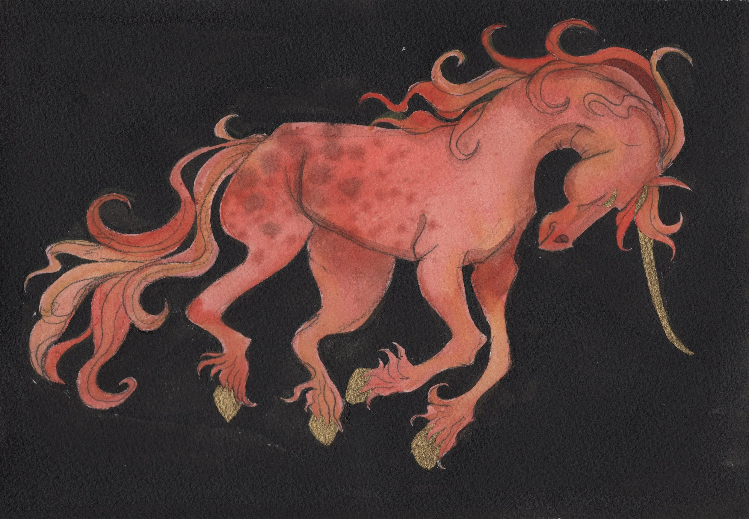 Fire Unicorn
2026
watercolor and ink
