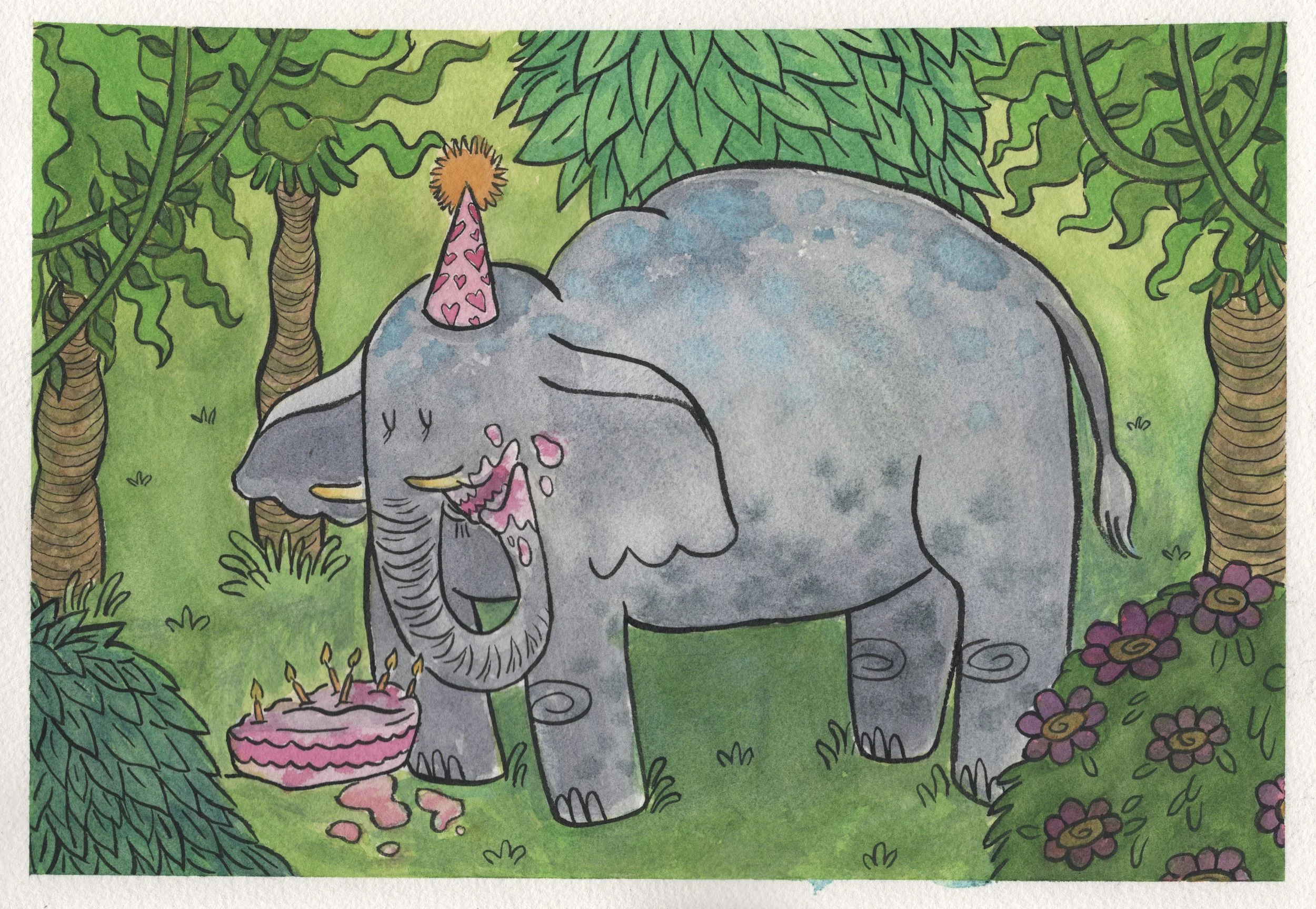 Elephant's Birthday
2026
watercolor