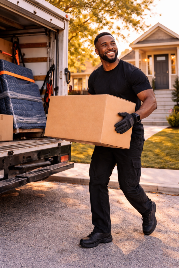 Affordable movers in kelowna loading truck