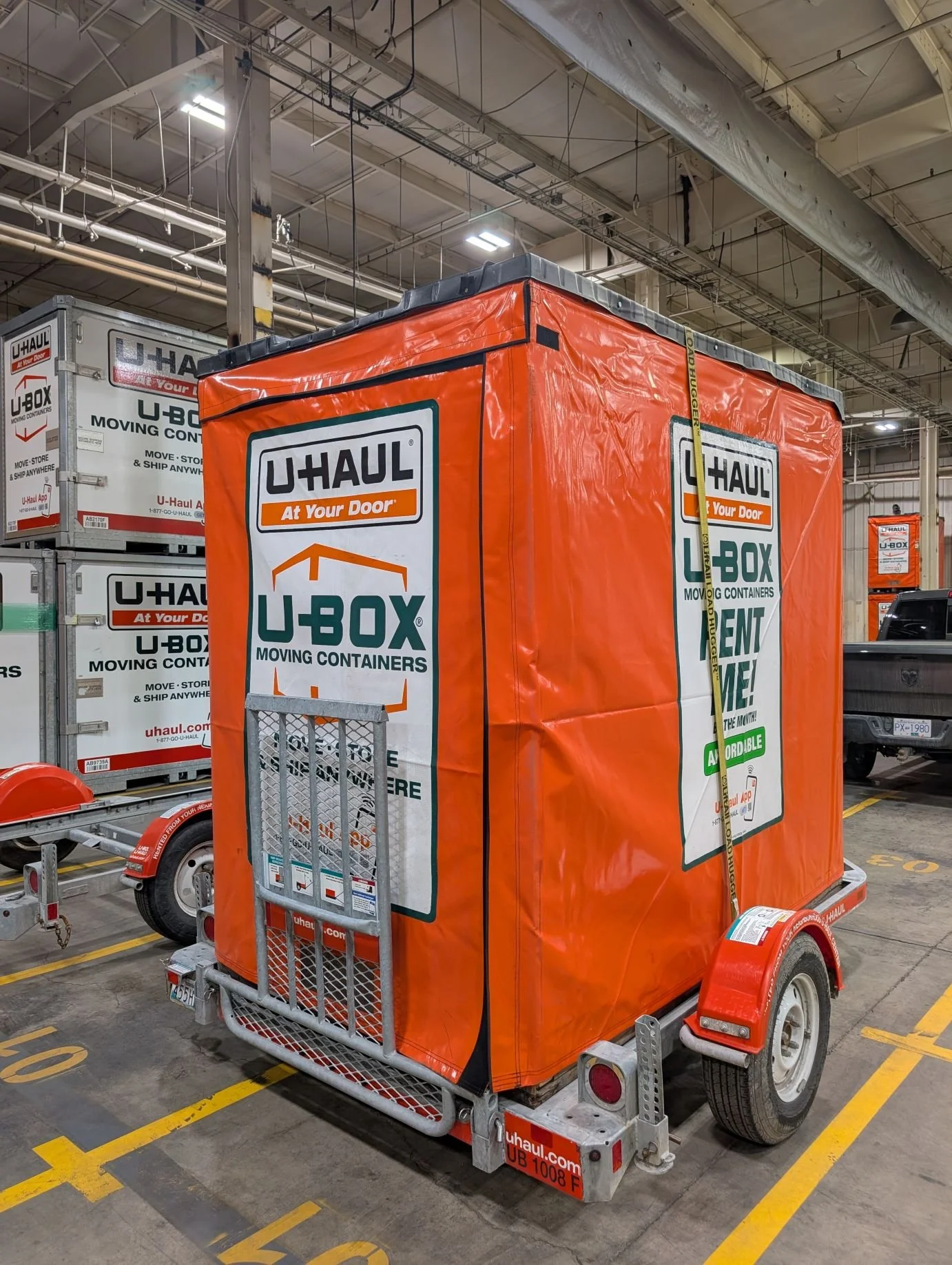 Loading and unloading U-box in Kelowna.