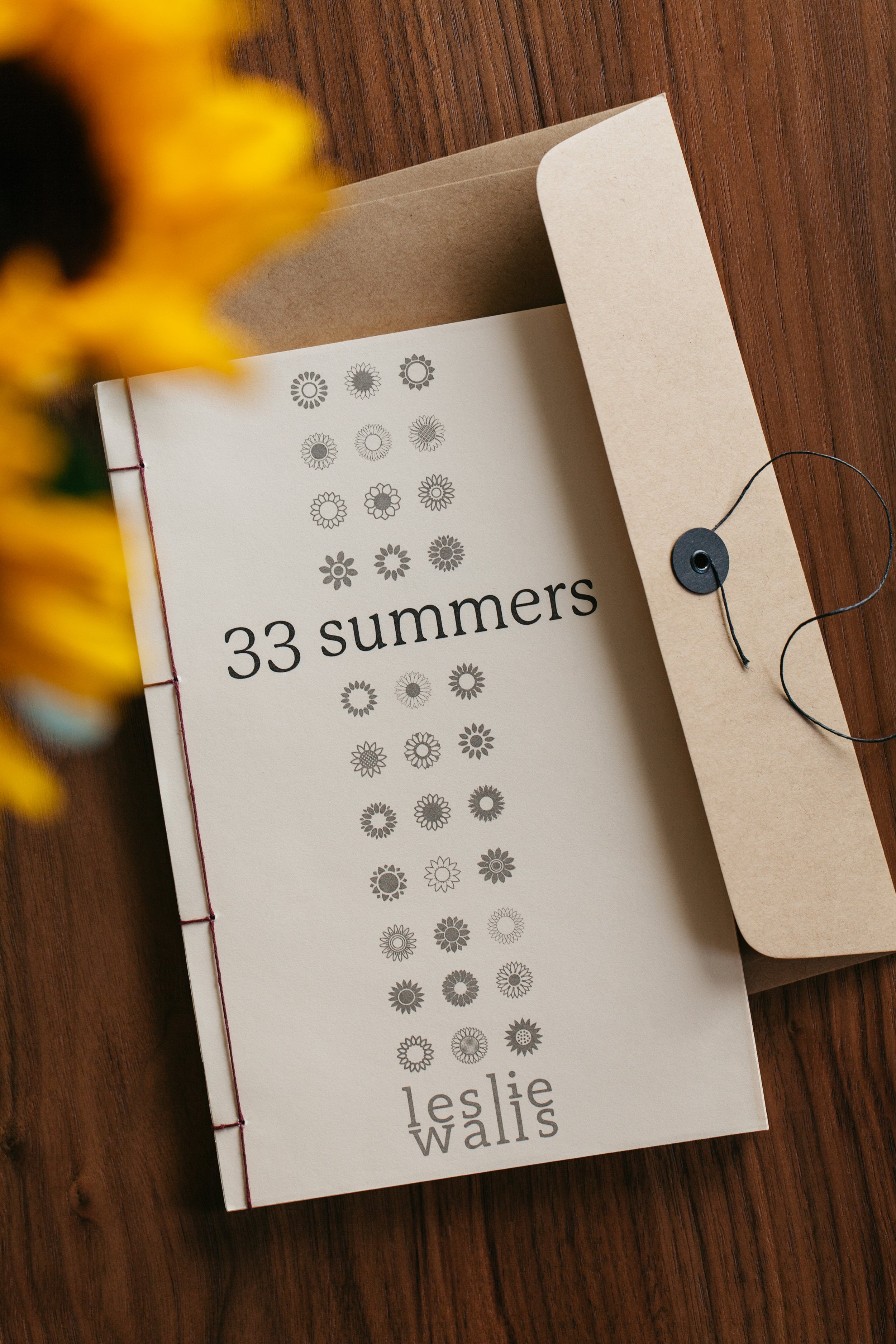 poetry book sunflowers writer typewriter creative handmade