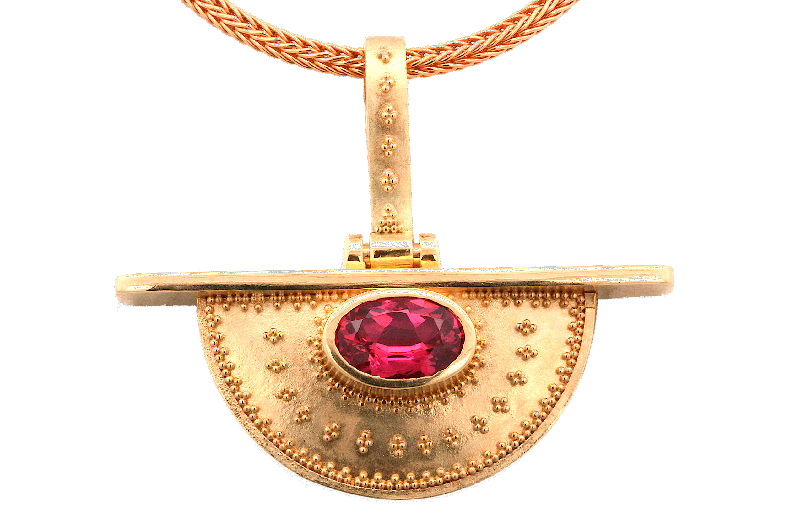 "Radiance" – Hand-Fabricated Gold Pendant

A true testament to artisanal craftsmanship, the Radiance pendant is entirely hand-fabricated. Every wire is rolled and drawn through precision plates, while the sheet is meticulously shaped to the perfect t