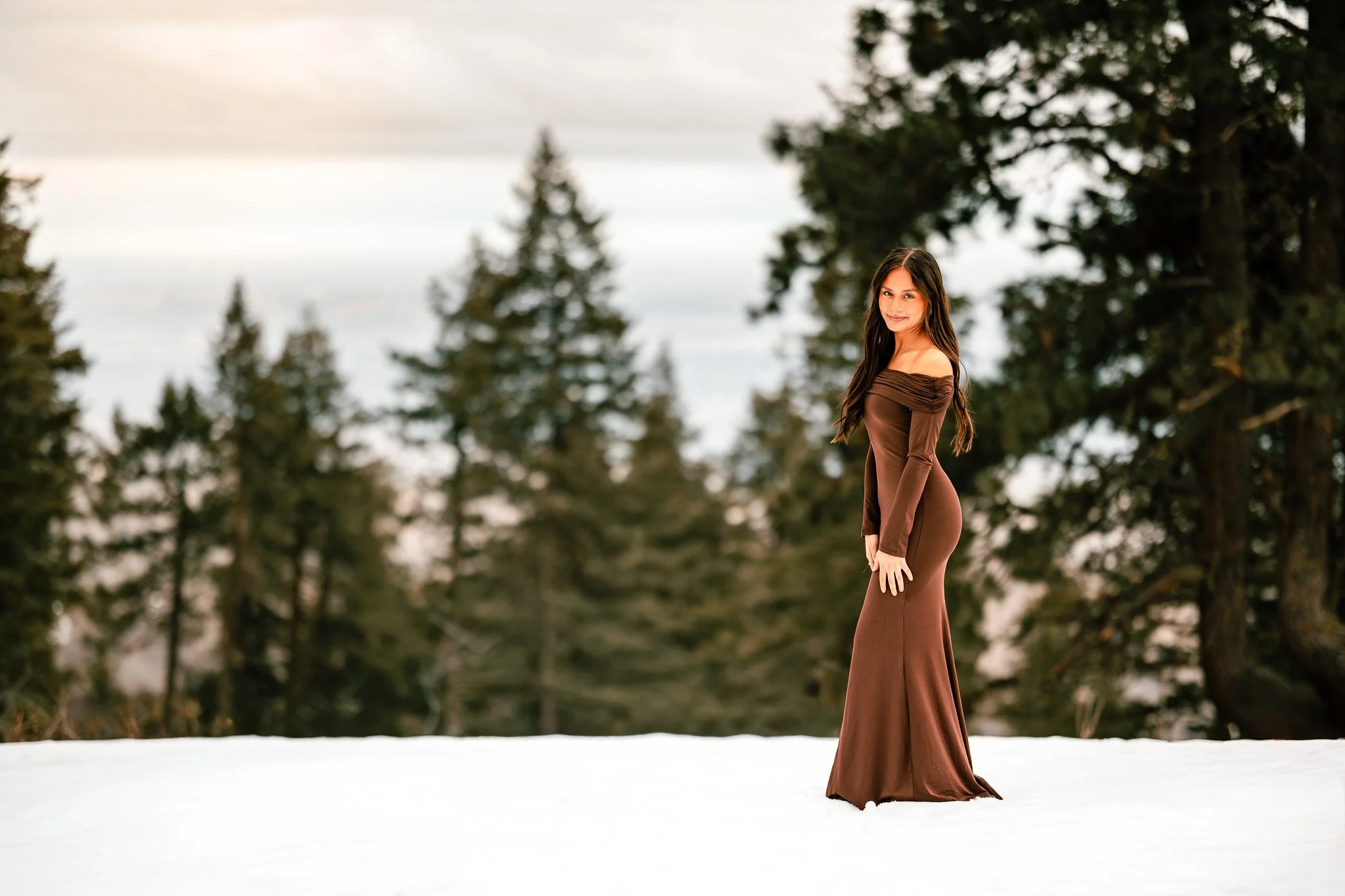A Winter Senior Session in the Boise Foothills -Stack Rock Trailhead