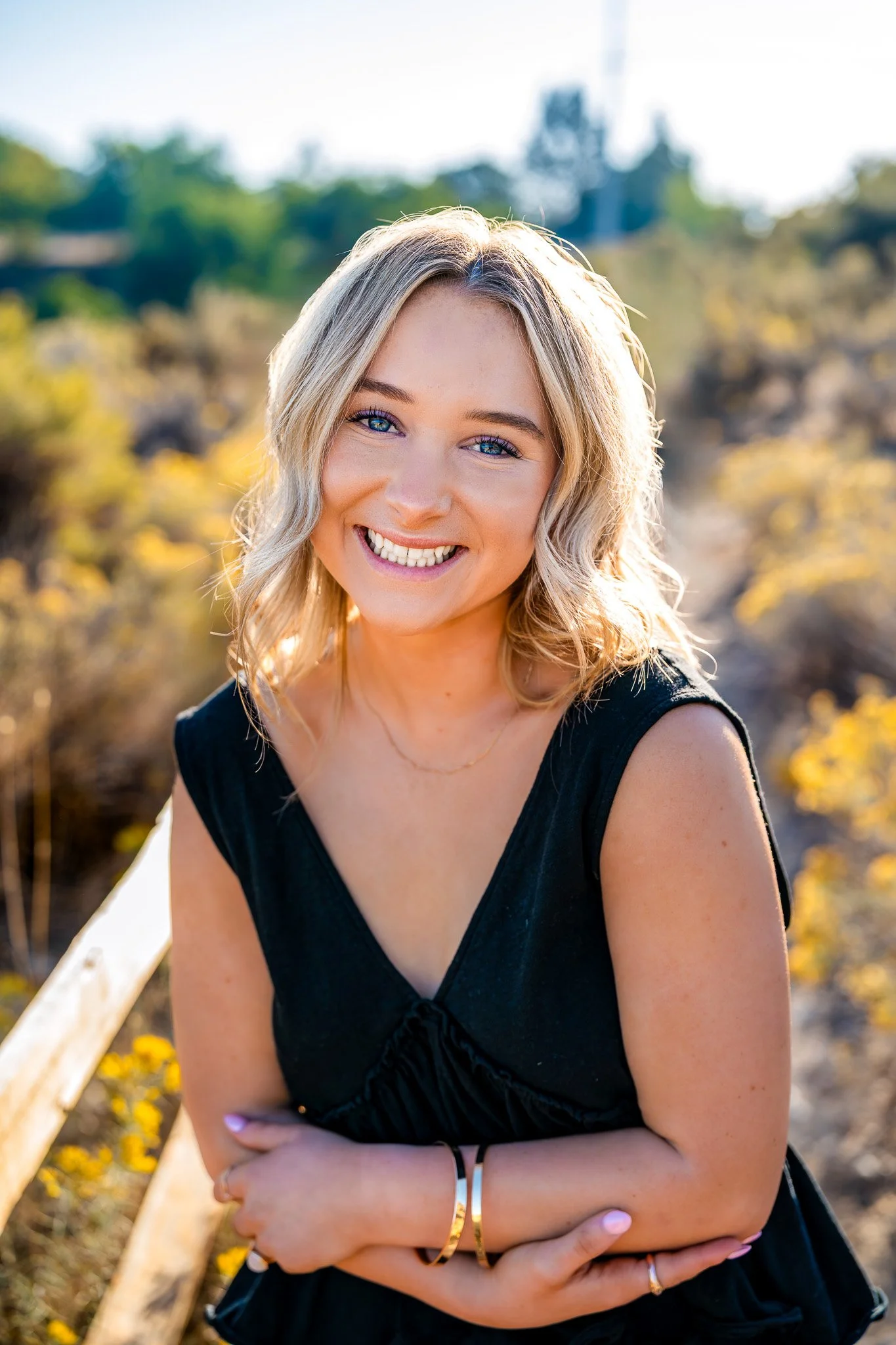 Eagle High School senior portrait at Hyatt Hidden Lake Reserve Eagle Idaho