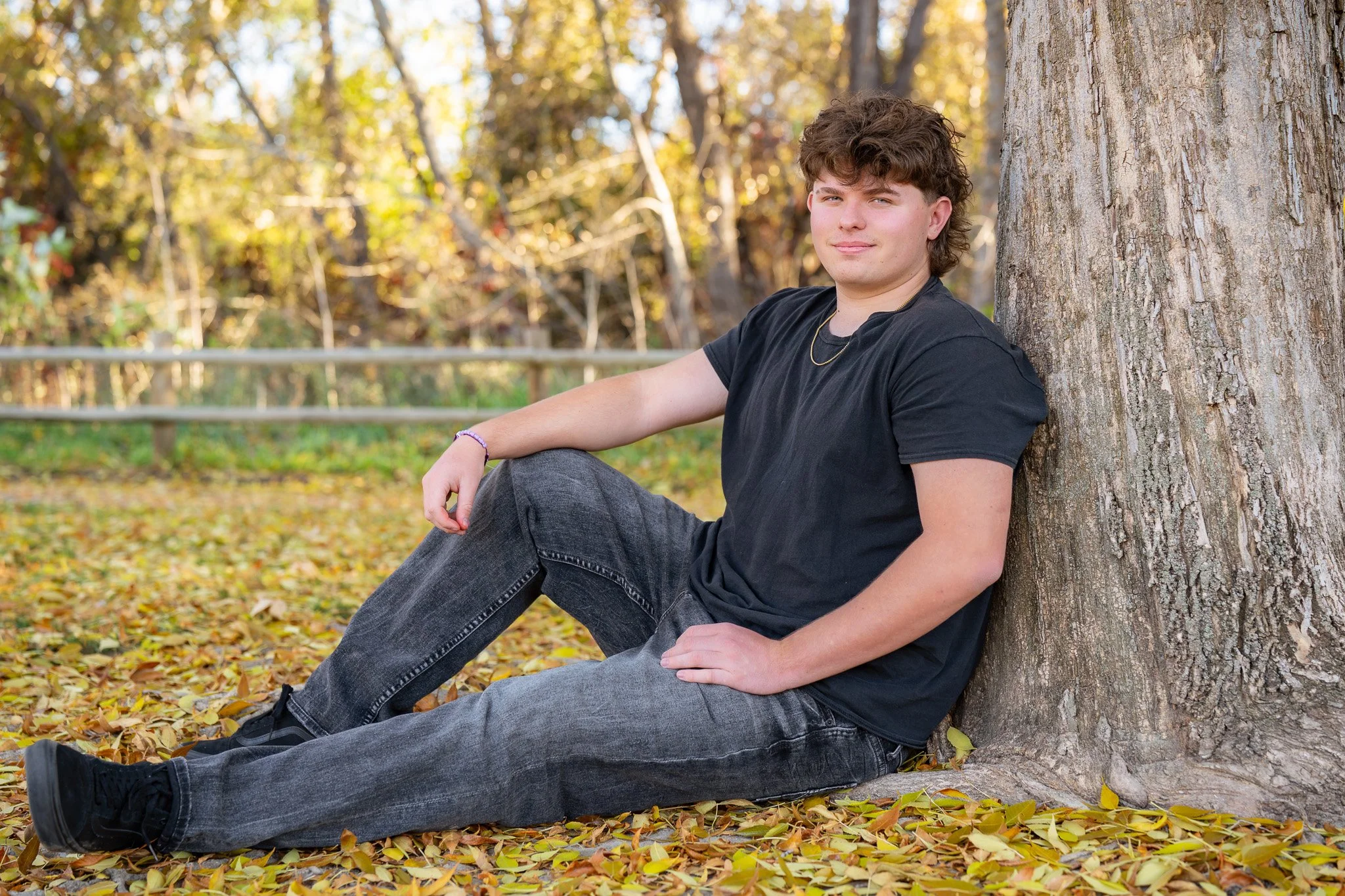 Fall colors at Merrill Park made this Eagle senior photo session a favorite. The golden light and natural textures created timeless portraits that show true personality, a signature look of Forever My Media senior photography in the Treasure Valley.