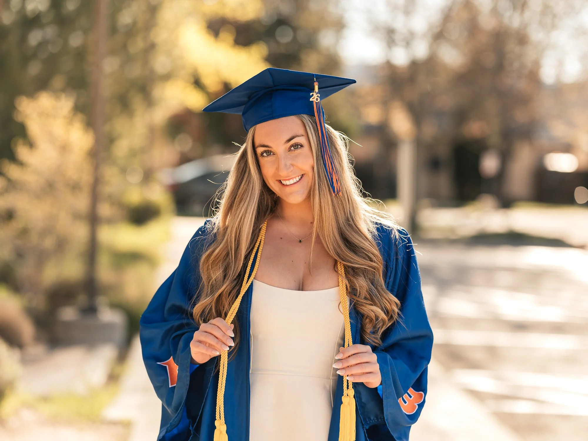 This Boise State grad graduated from nursing school. Pictures taken on the BSU campus.