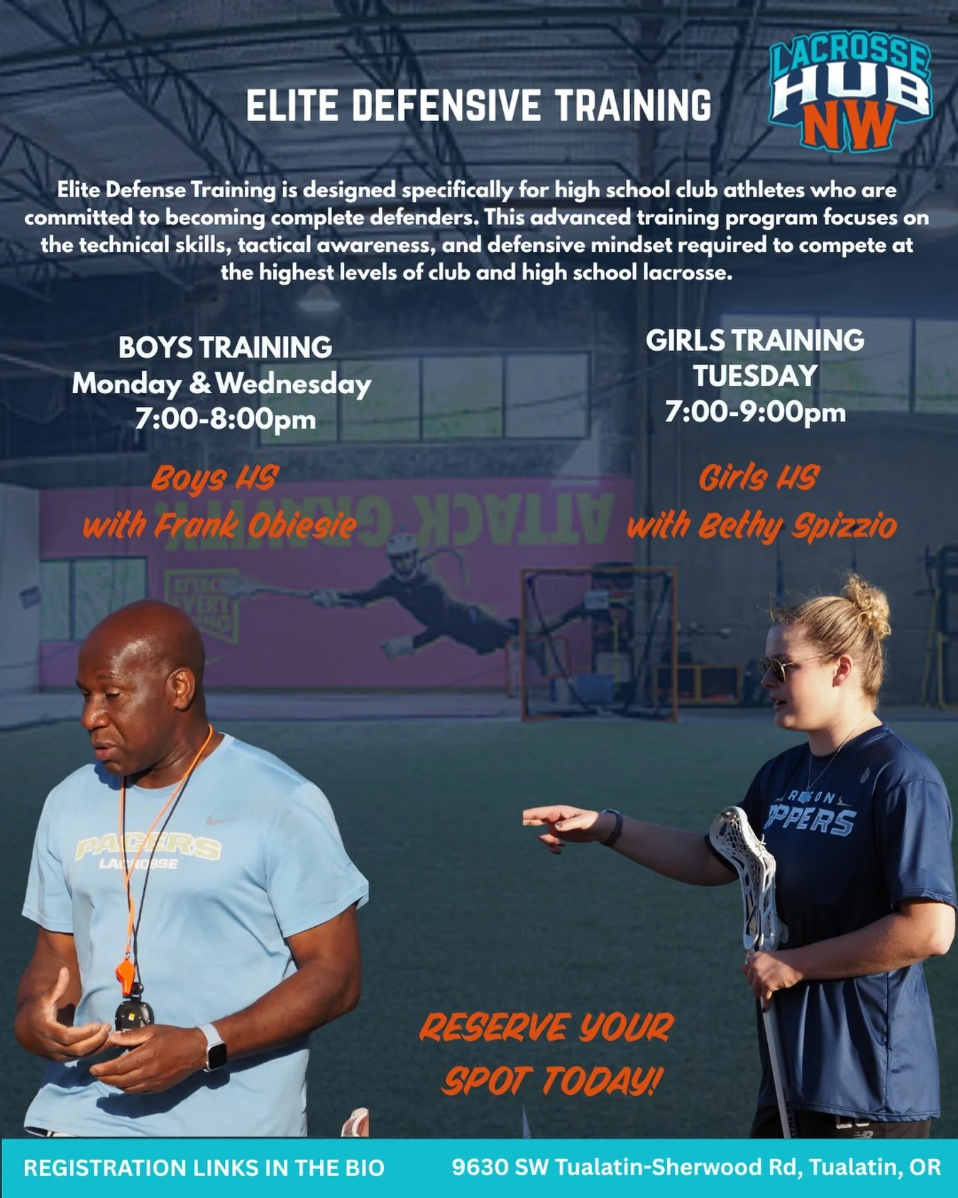 ELITE DEFENSIVE TRAINING IS HERE!

Great defenders don&rsquo;t just react&mdash;they anticipate, communicate, and control the game.

Take your defensive play to the next level with Elite Defensive Training at Lacrosse Hub NW, designed specifically fo