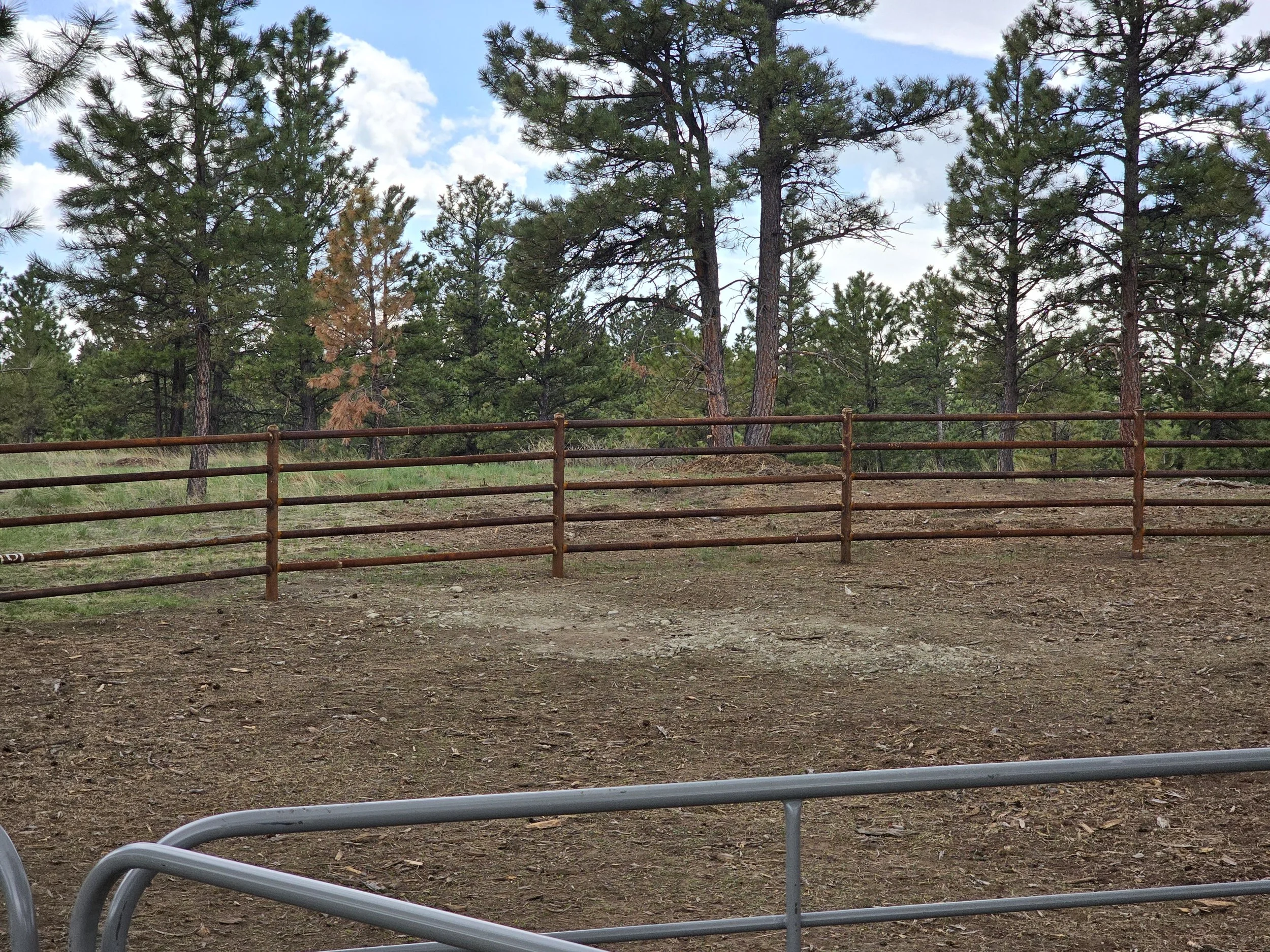 classic pipe corral fence