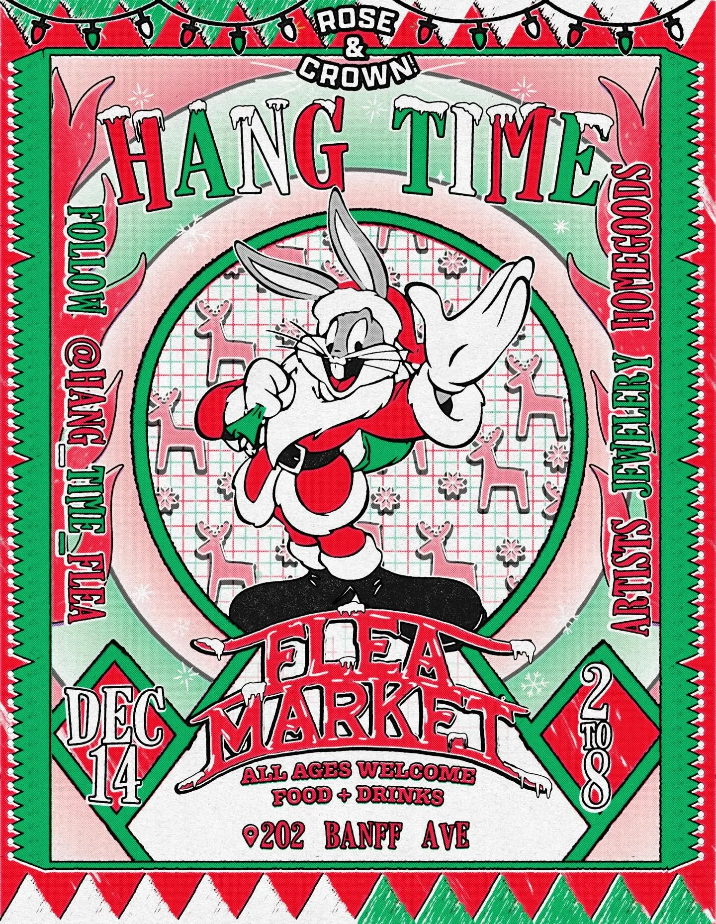 Bring the crew, grab a drink, and shop the best holiday finds in Banff this season! Second hand gifts are one of a kind and the best selection this season is at @hang_time_flea 

- December 14th &bull; 2-8PM at @roseandcrownbanff