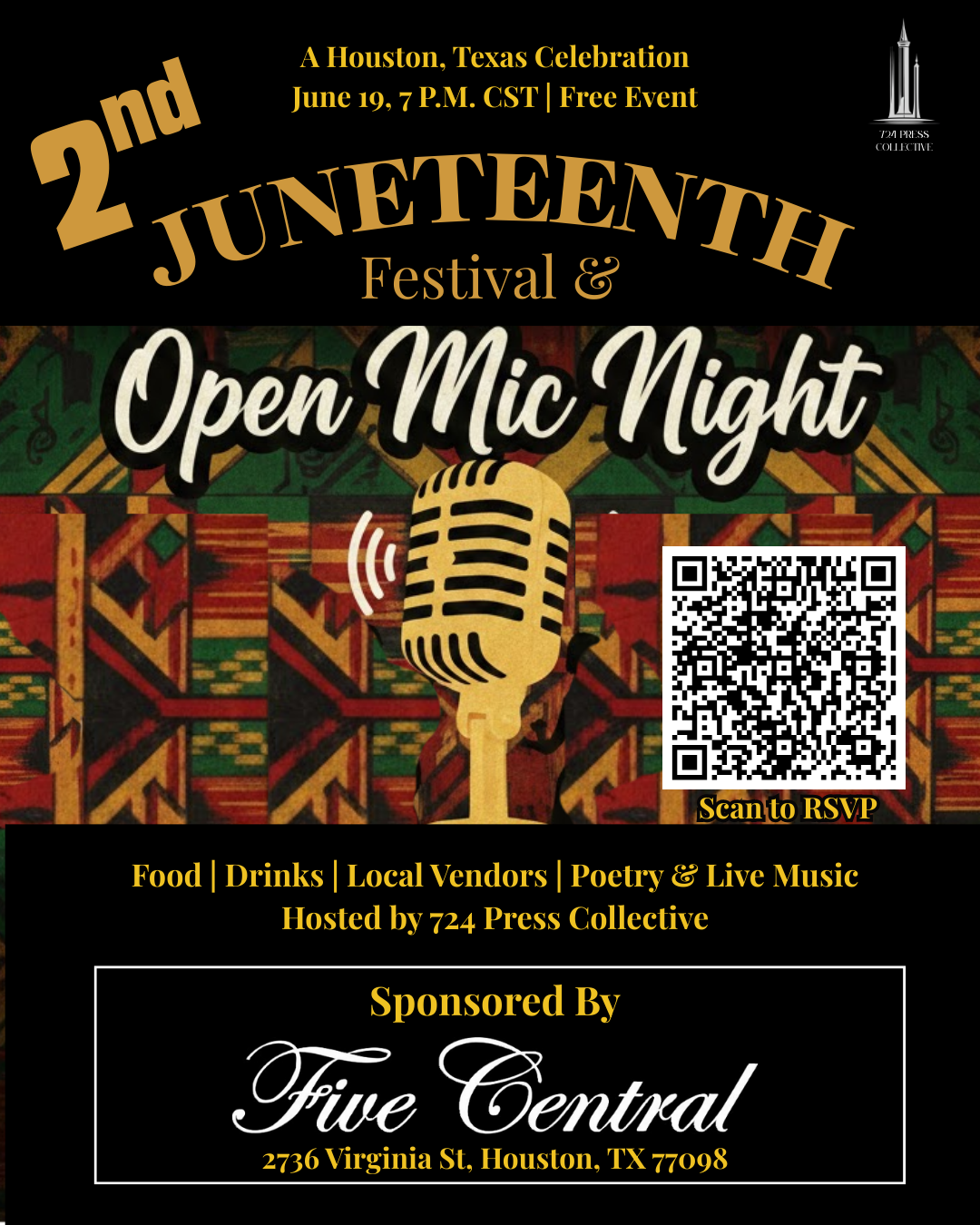 2nd Annual Roots & Rhythm: Juneteenth Open Mic & Festival