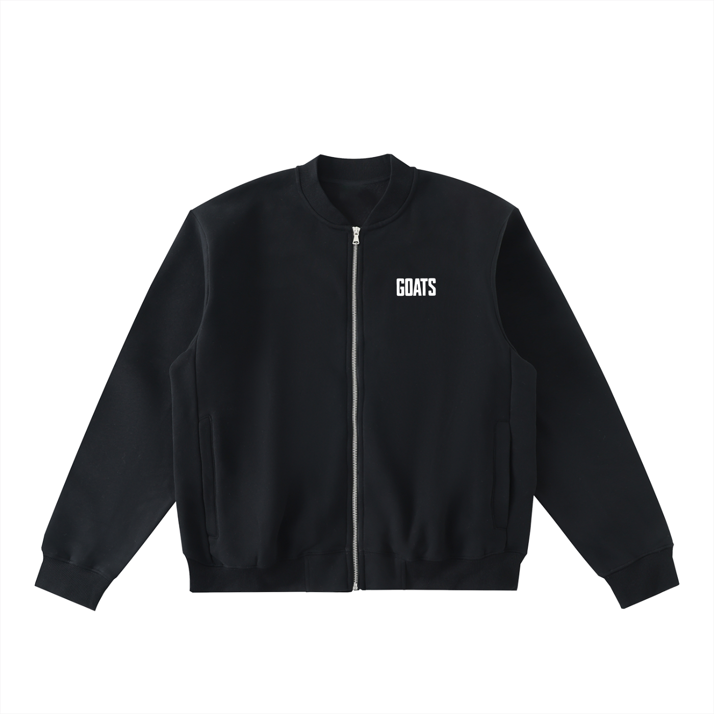 Essential Zip-Up Fleeced Varsity Jacket