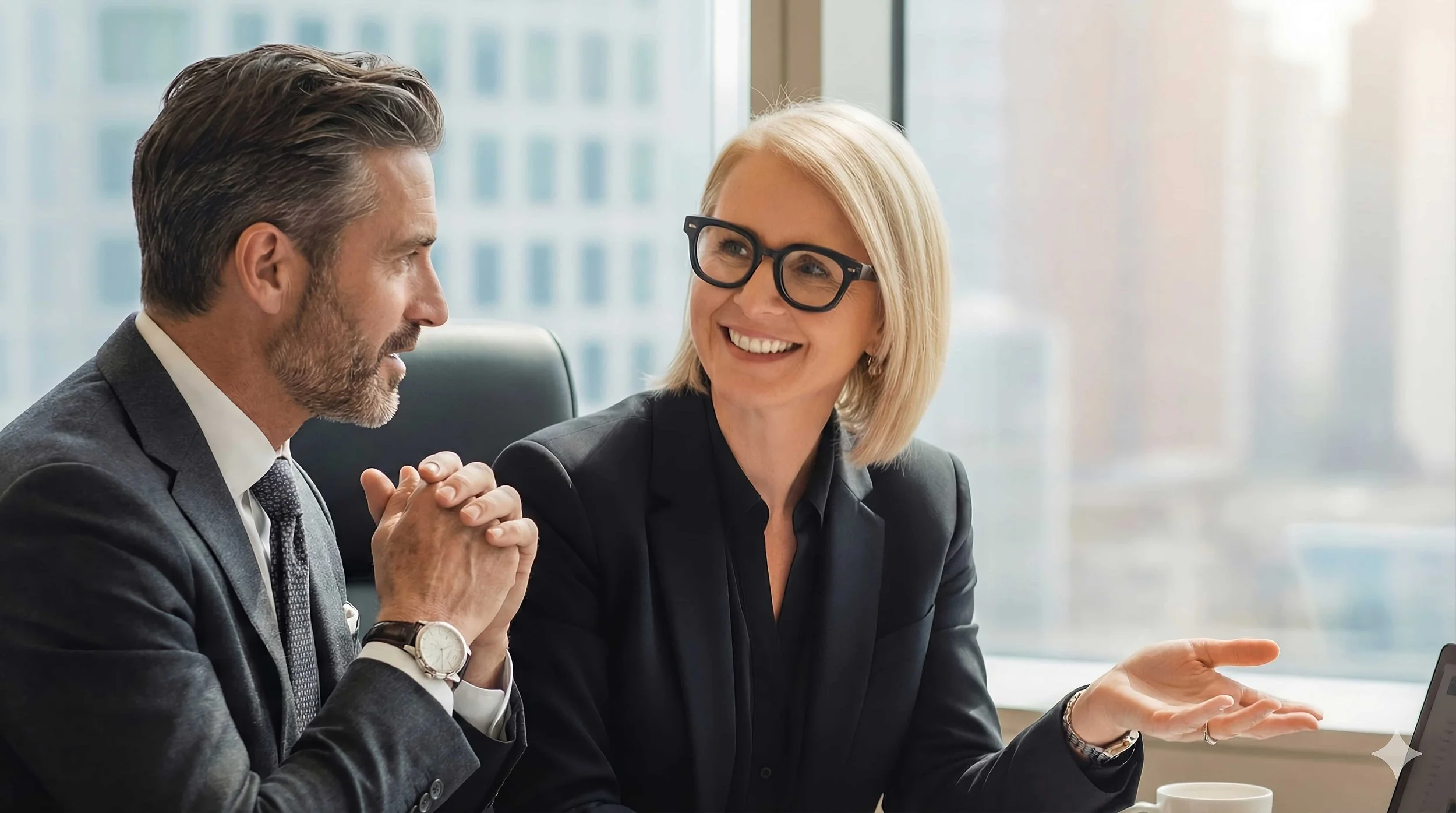 Isabelle Turcotte courtier hypothécaire en rendez-vous avec un client