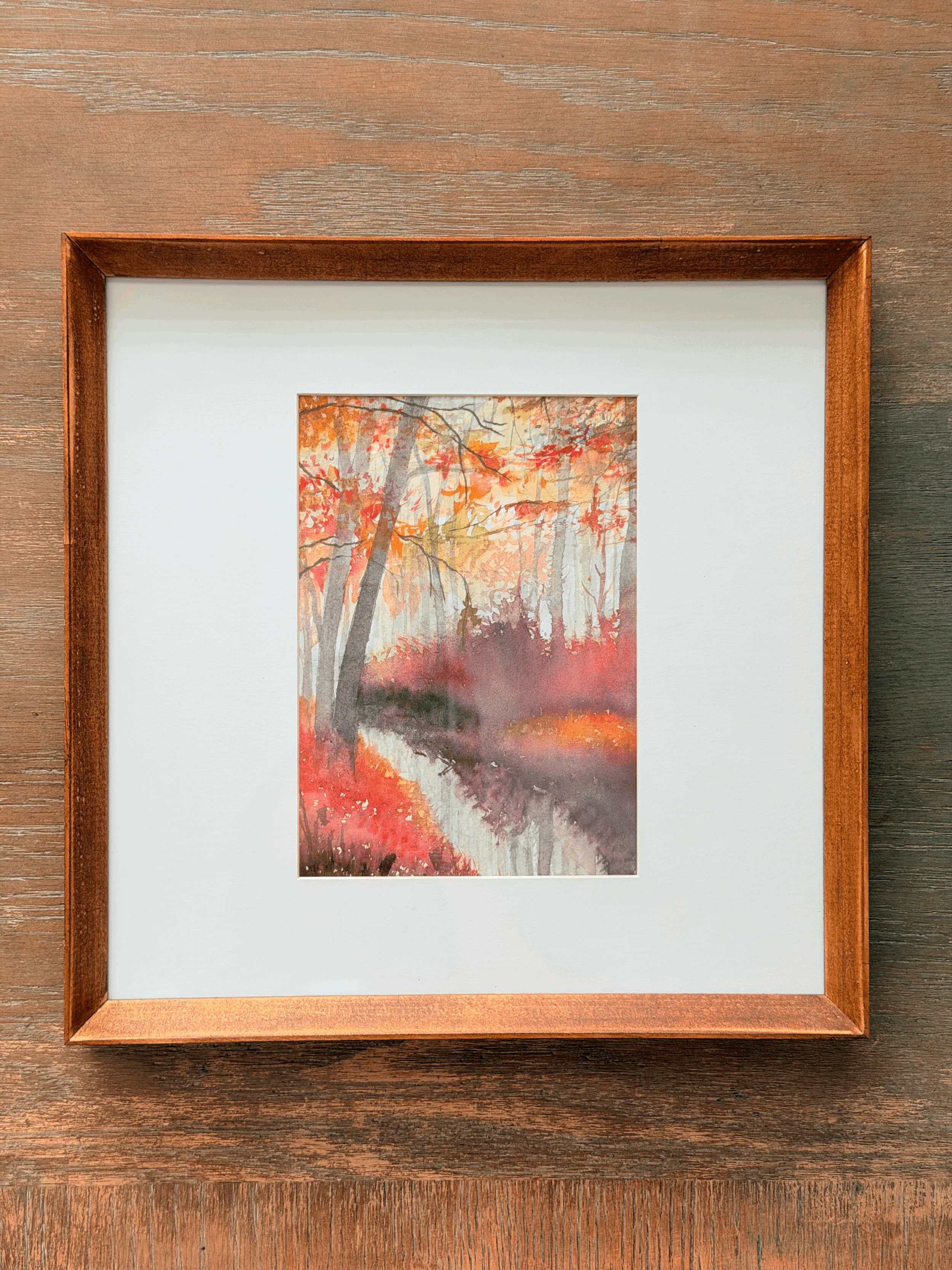 Autumn In The Stream - Framed Original