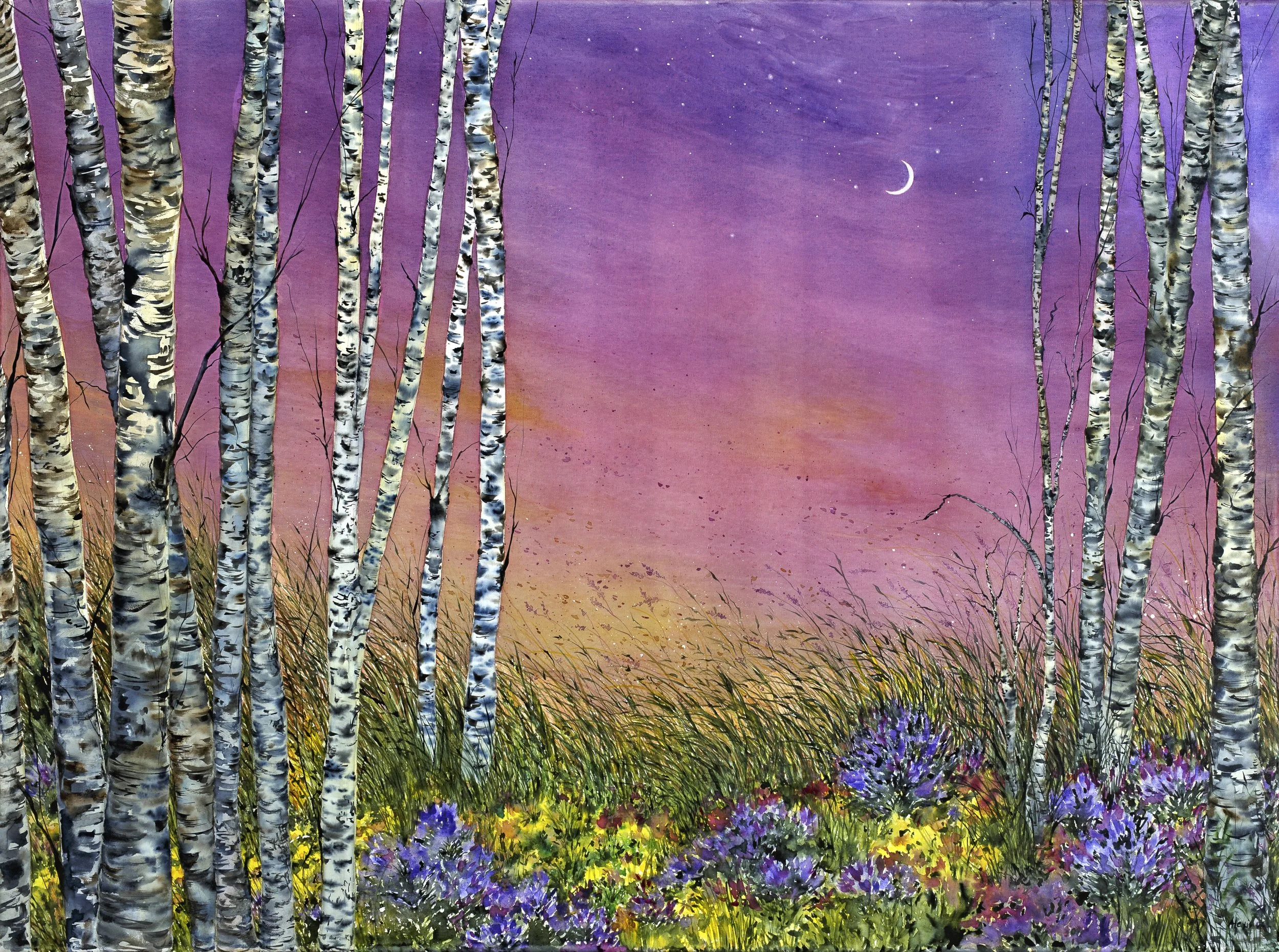 "Evening Glow" On Watercolor Canvas-Original