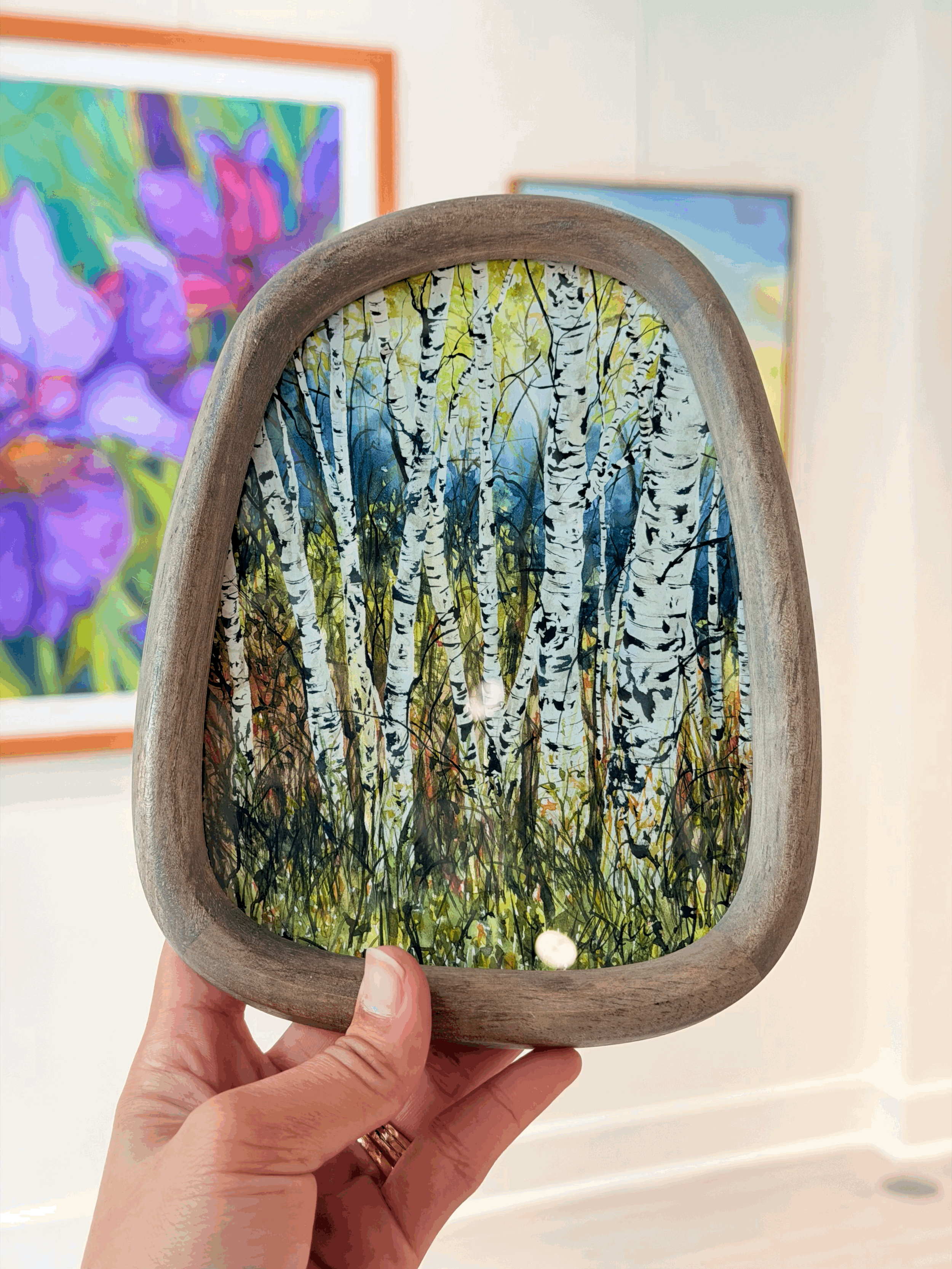 Birches In The Wild-Framed Original