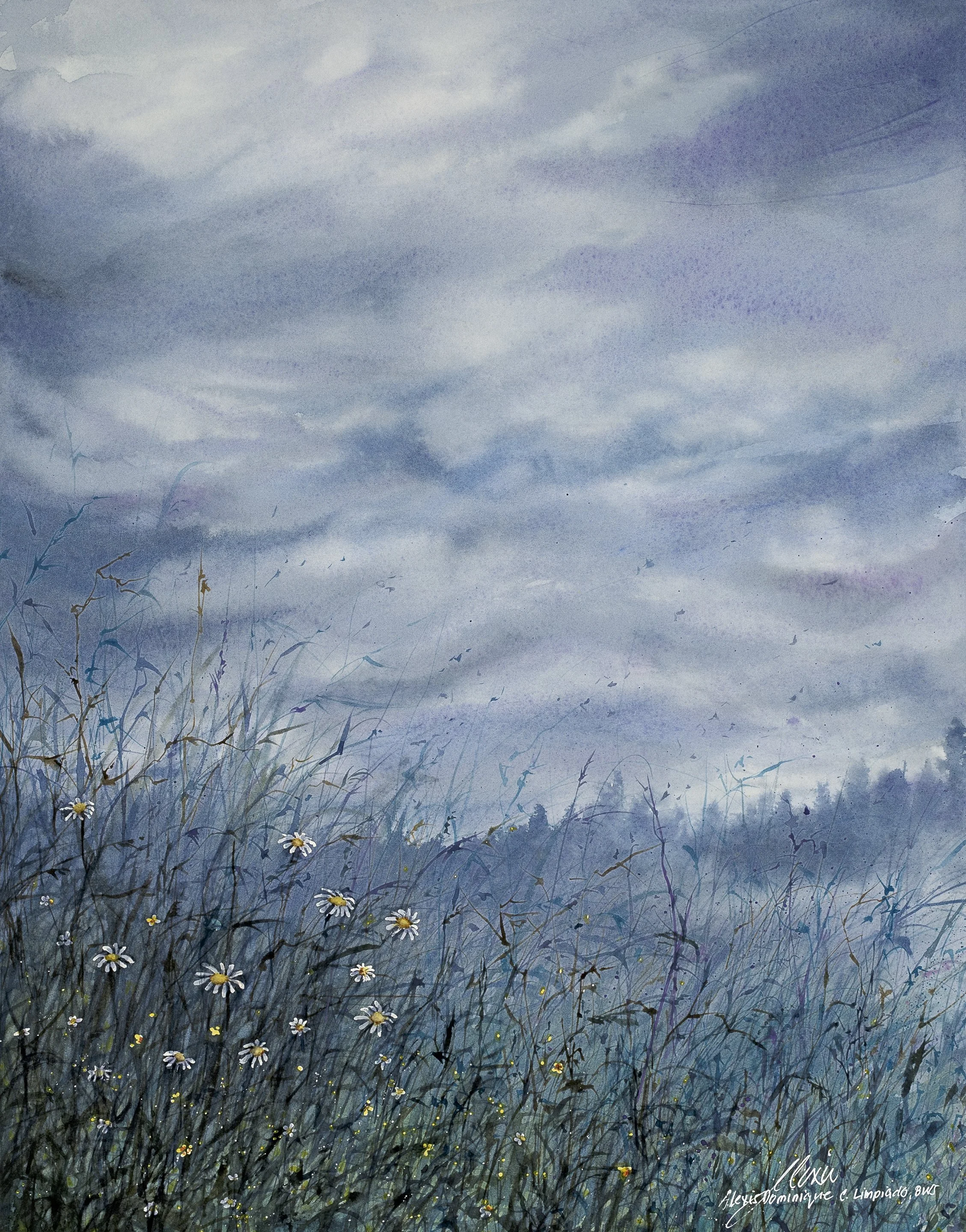 Under The Restless September Sky-Museum Quality Print