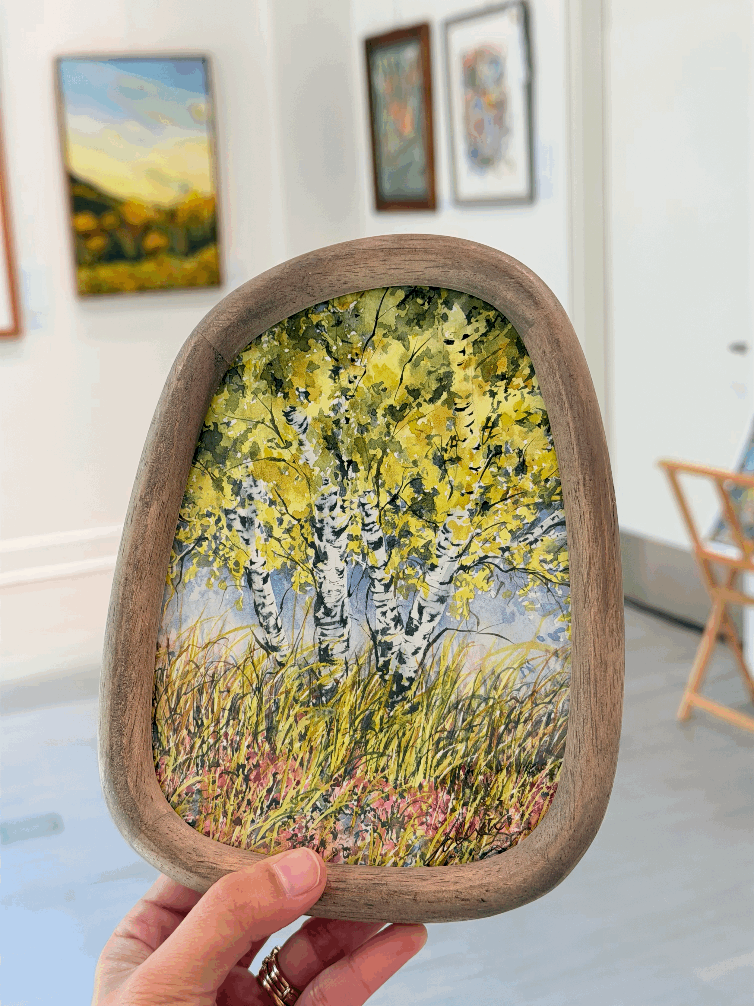 Birches In The Wild 2-Framed Original