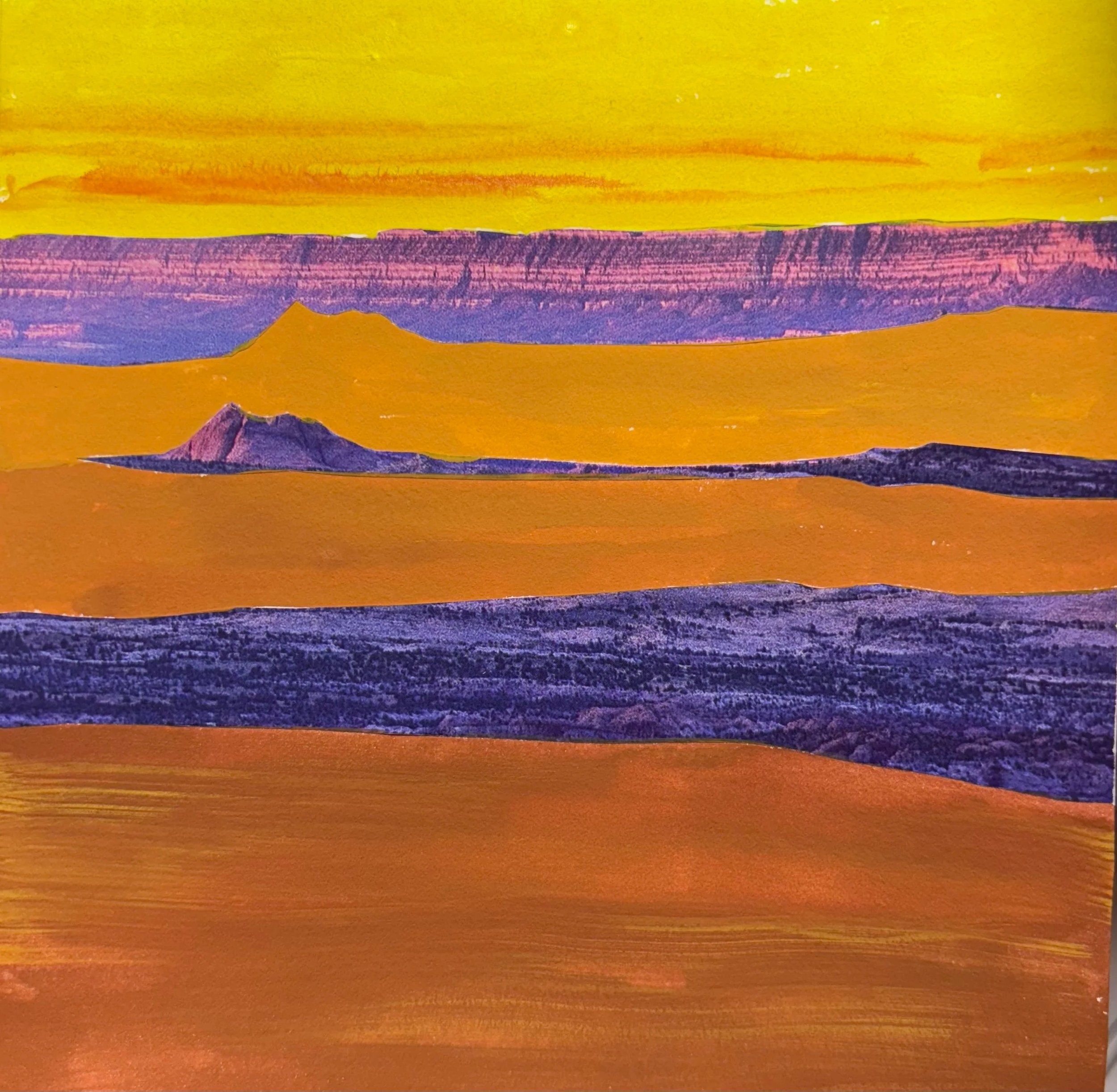 Heat Mixed media on paper 2025