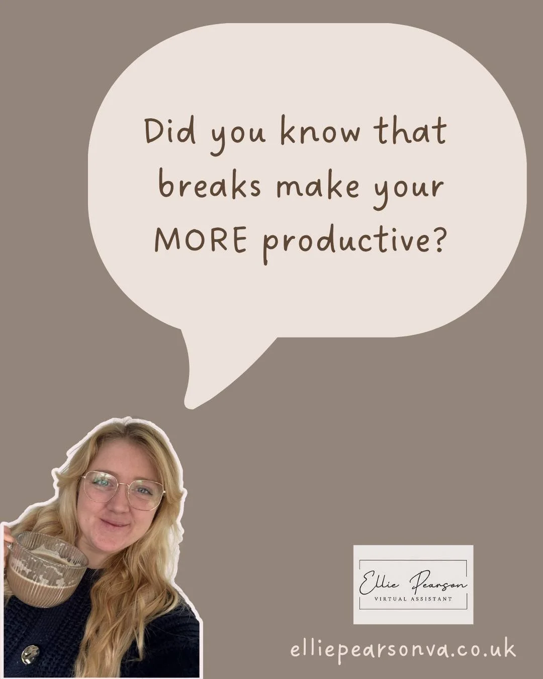 Stepping away from your screen isn&rsquo;t wasted time.

Breaks improve focus, creativity and motivation, which makes you more productive.

Grab that cup of coffee guilt-free! ☕

#ProductivityTips #WorkSmarter #VirtualAssistantUK #NorthEastBusiness #