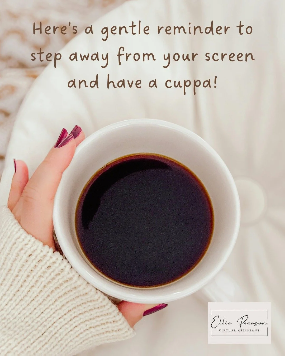 It's OK to take a break and keep an eye on your wellbeing whilst at work. 

Stepping away from your screen isn&rsquo;t wasted time &mdash; it&rsquo;s recovery time. 🌿

#WellbeingWednesday #MindfulWork #SmallBizSupport