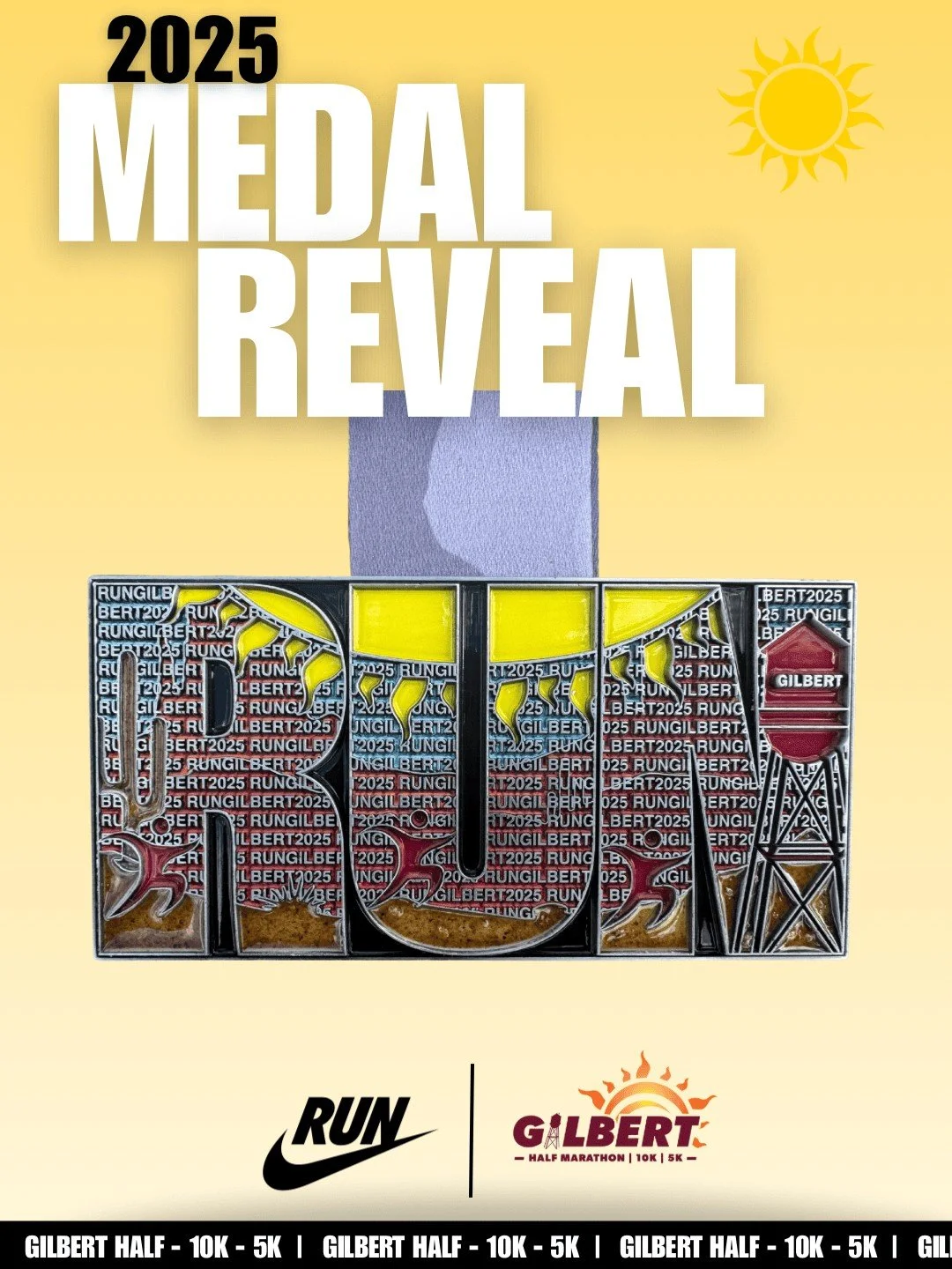 The 2025 #GilbertHalfMarathon medal is here! π
Bold, bright, and full of Gilbert pride, this year’s medal is ready to celebrate every mile you put in, whether you’re crossing the finish line of the Half, 10K, or 5K.
Make it yours on ra
