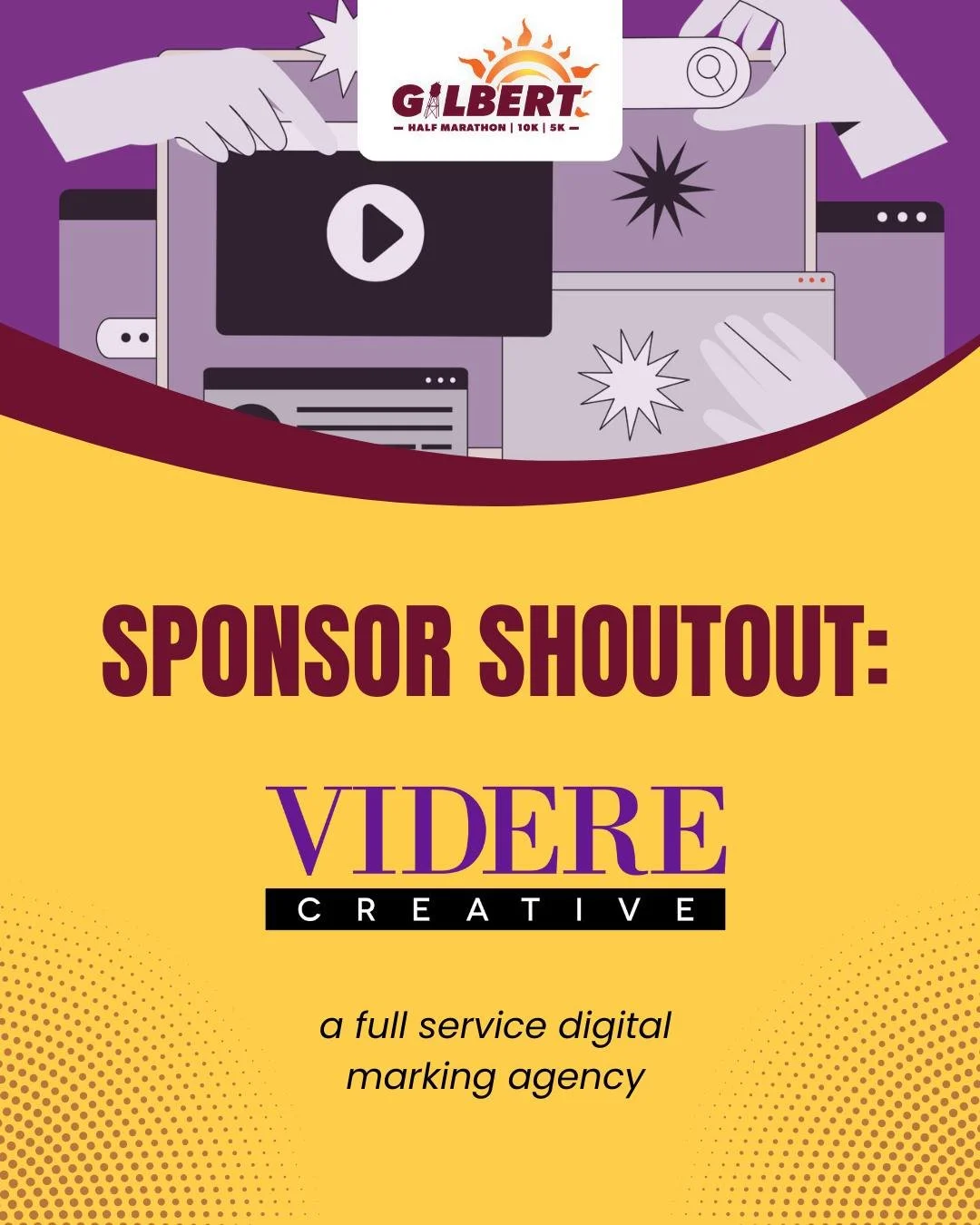 #SponsorShoutout: Videre Creative 💻✨

We&rsquo;re excited to welcome back Videre Creative Services as a Pro Sponsor of the #GilbertHalfMarathon.

Videre is a full-service digital marketing agency that helps solopreneurs and small businesses grow wit