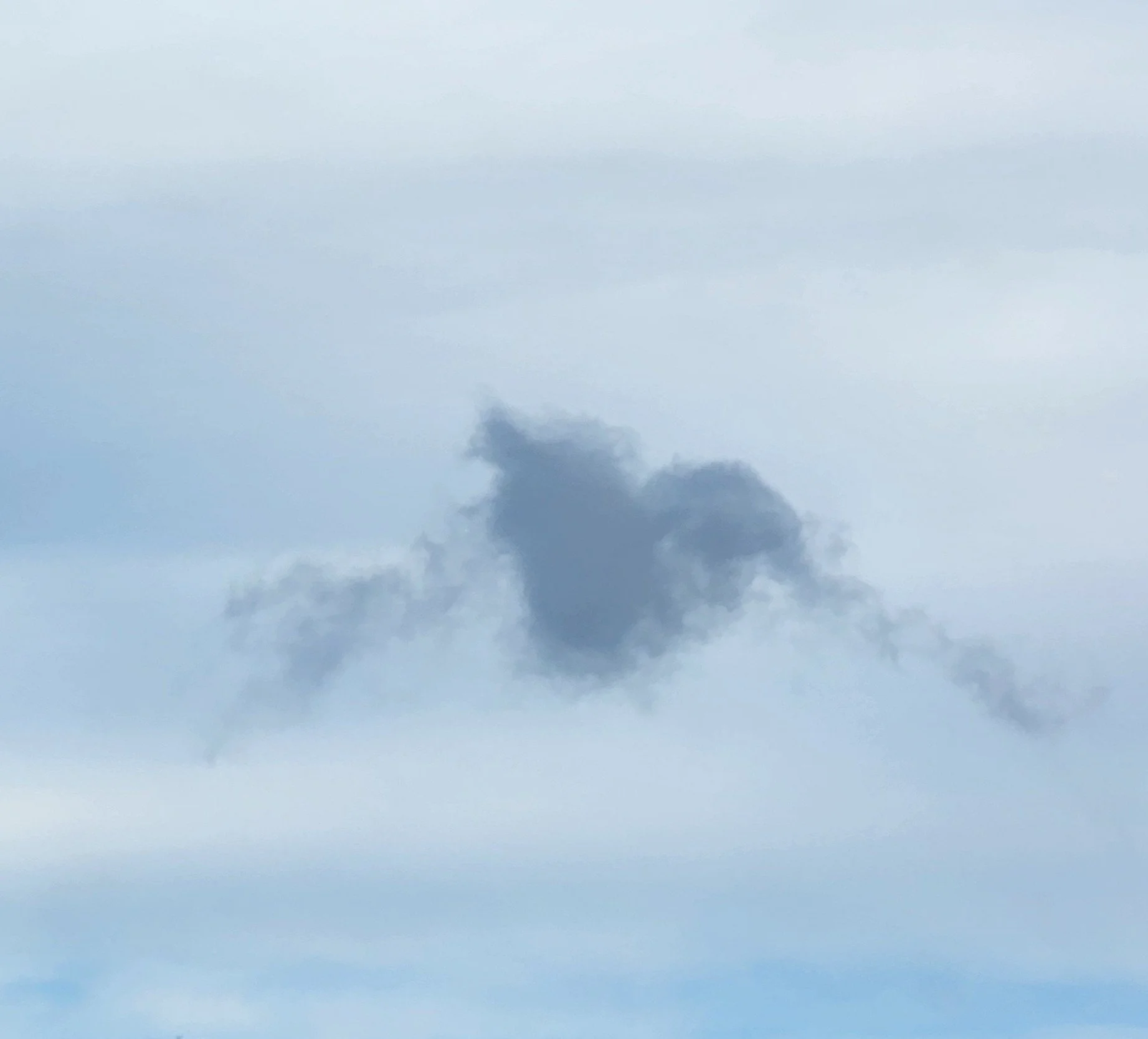 A heart-shaped cloud with wisps extended like arms, reaching for a hug.