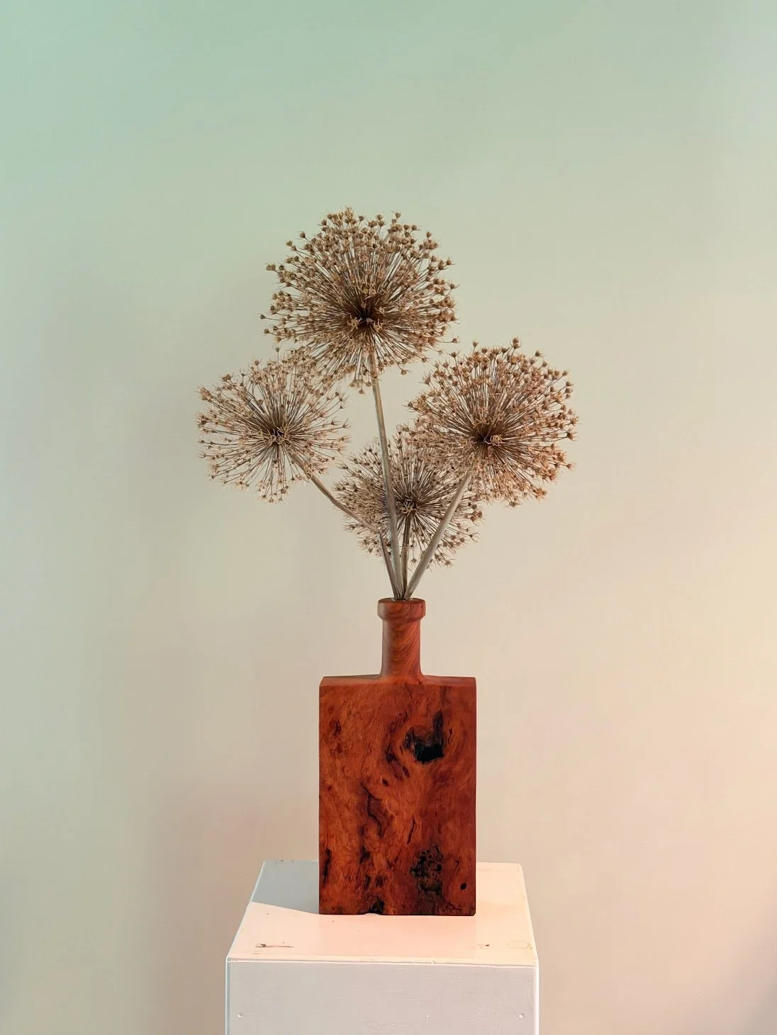Flask vase with holes
