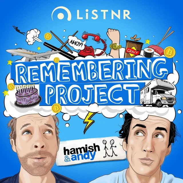 Podcast Mike Hamish and Andy's Remembering Project podcast. Hamish and Andy producer Mike Liberale aka Podcast Mike or Radio Mike on Hamish and Andy's Remembering Project podcast.
