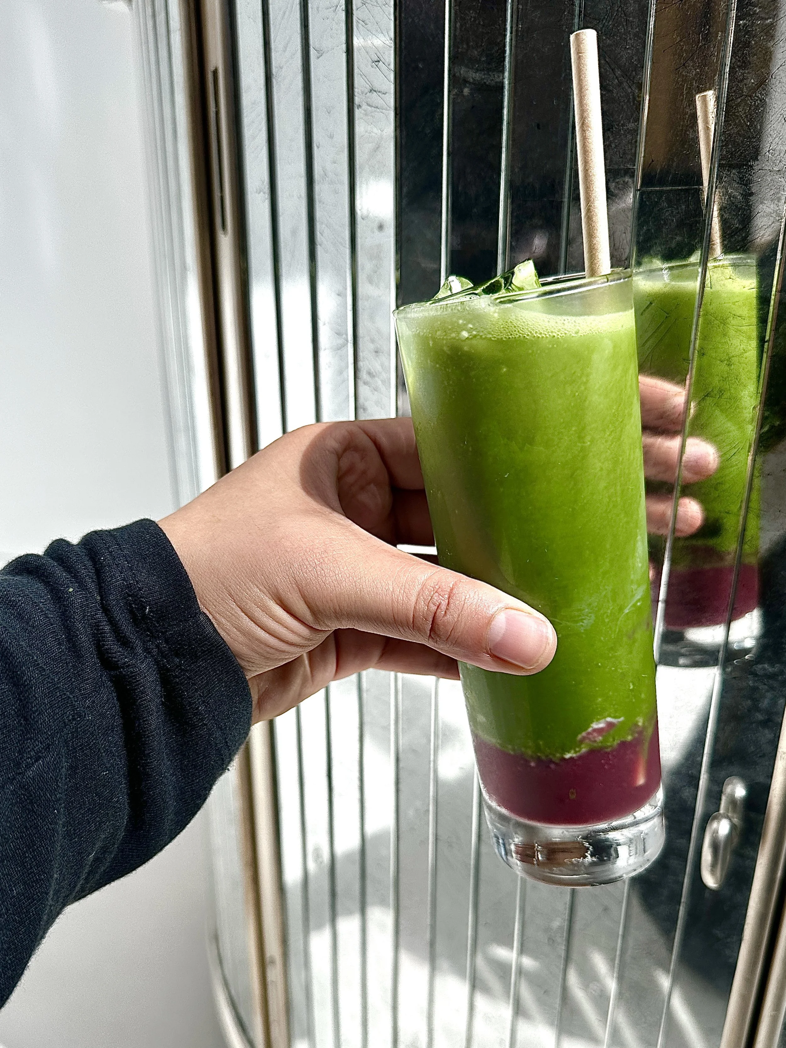 Concord grape Matcha latte