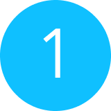 Blue circle with #1 in it