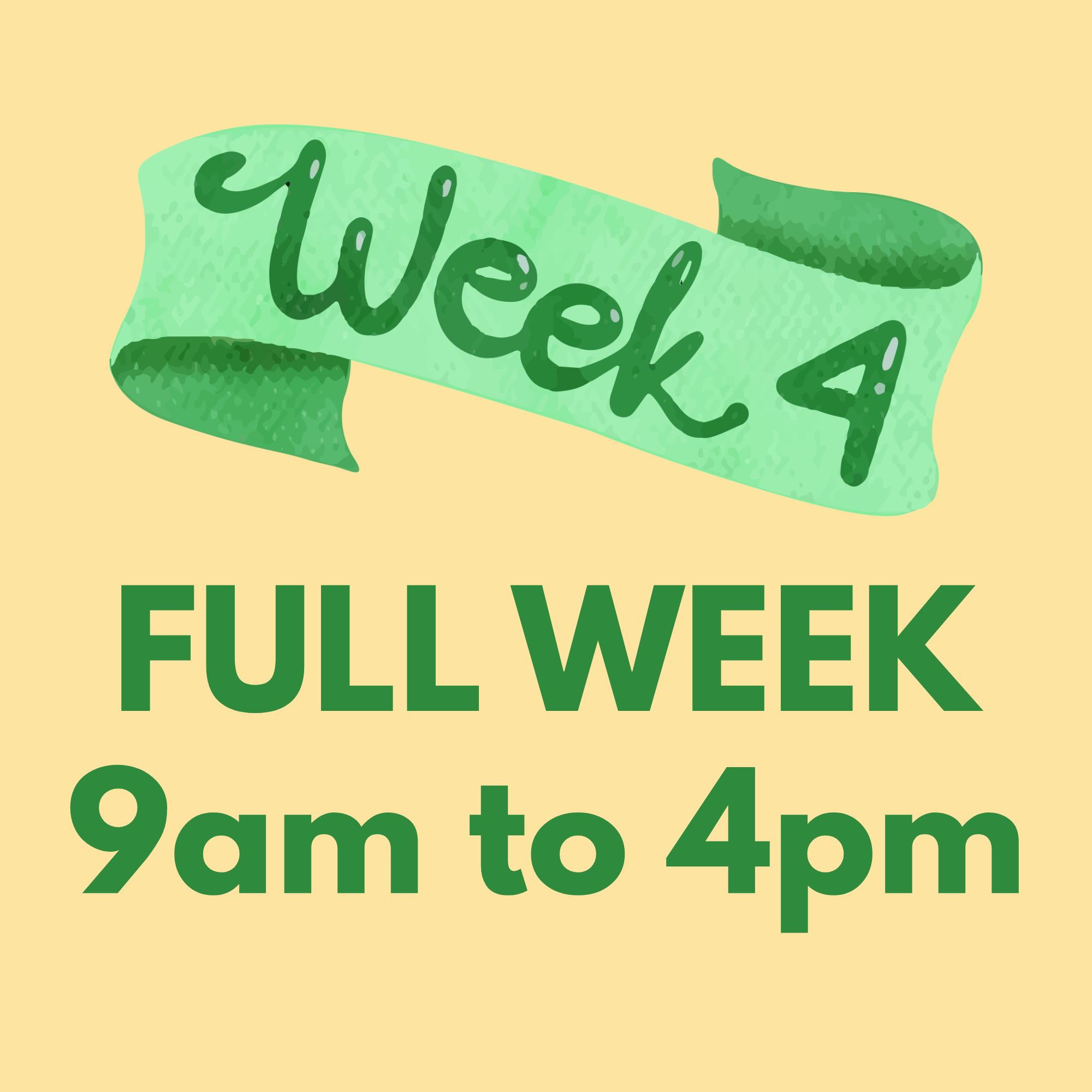 August Week 4 - Aug 24th to 27th - 9am to 4pm