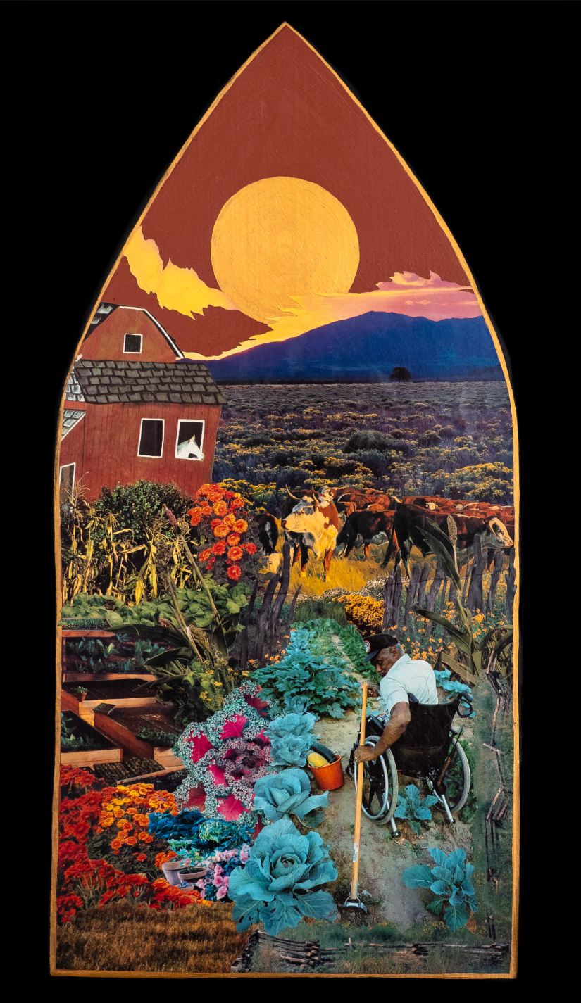 King of Pentacles

28" x 18" collage & acrylic on wood panel