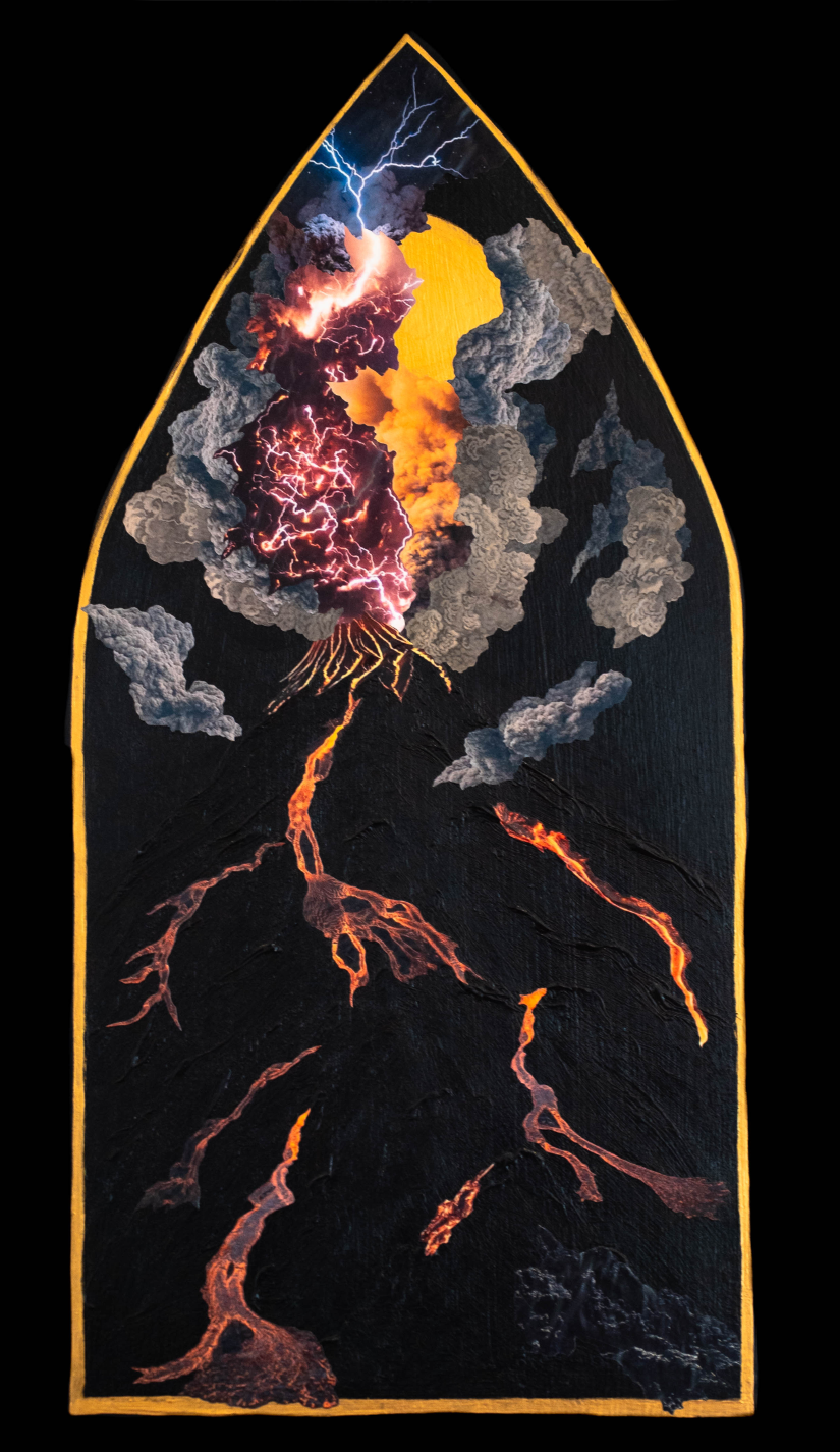 the Tower

28" x 18" collage & acrylic on wood panel