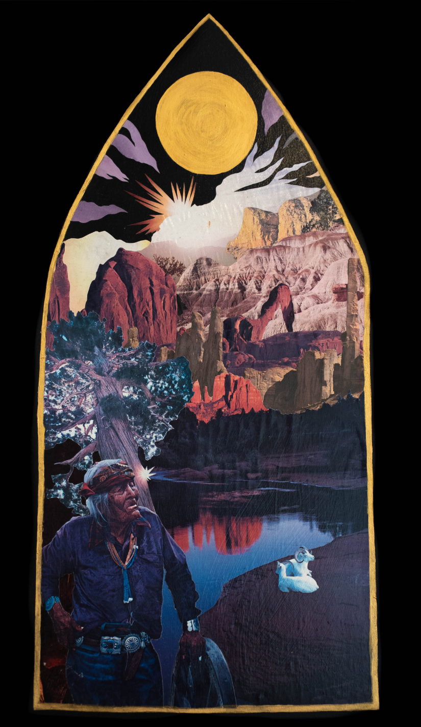 the Emperor

28" x 18" collage & acrylic on wood panel