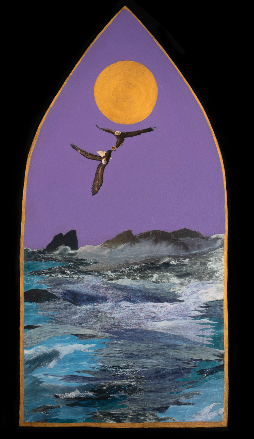 2 of Cups 

28" x 18" collage & acrylic on wood panel