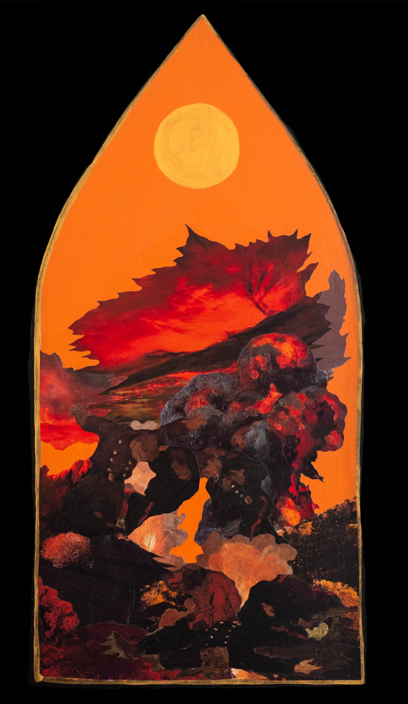 5 of Wands

28" x 18" collage & acrylic on wood panel