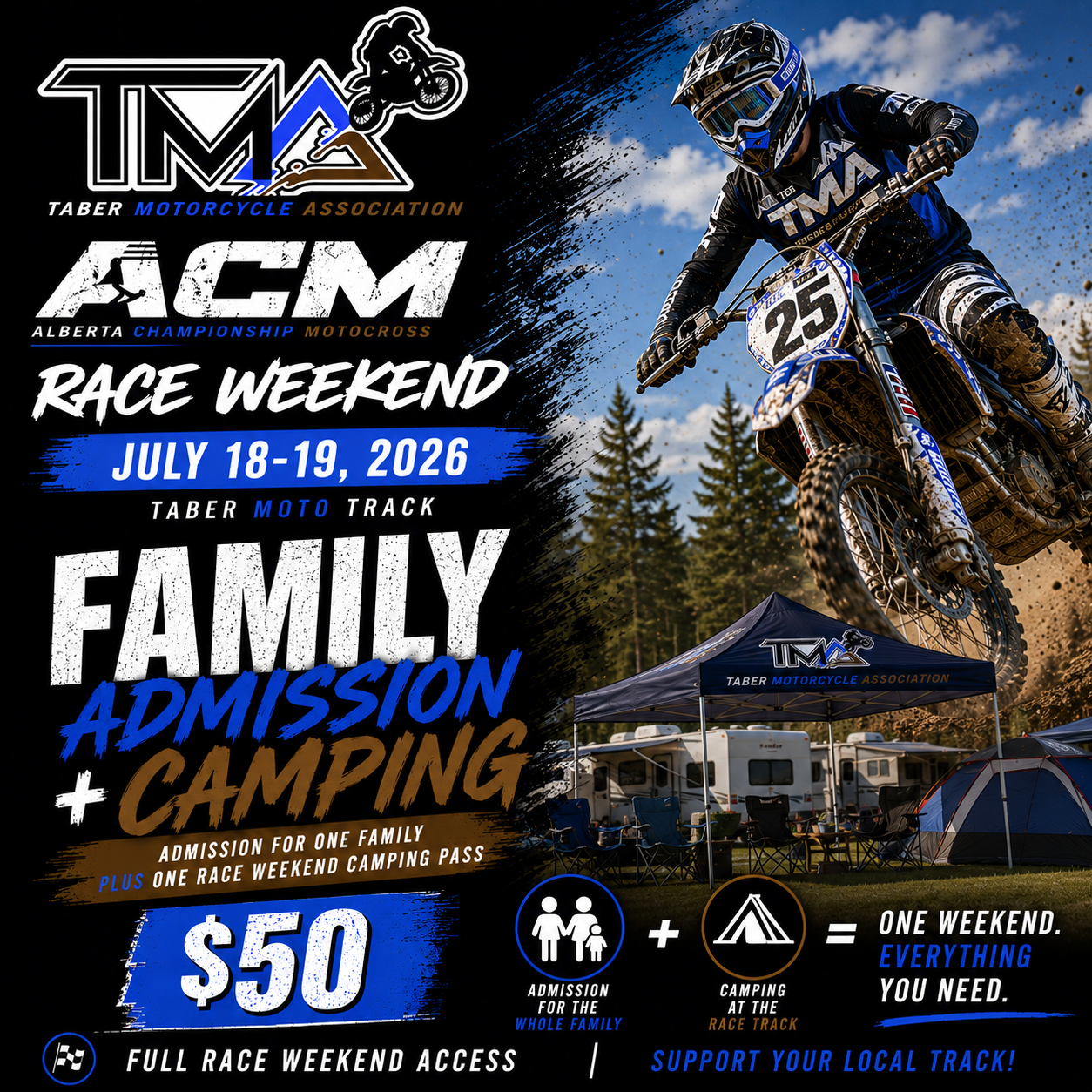 Family Weekend + Camping Pass - ACM Race Weekend
