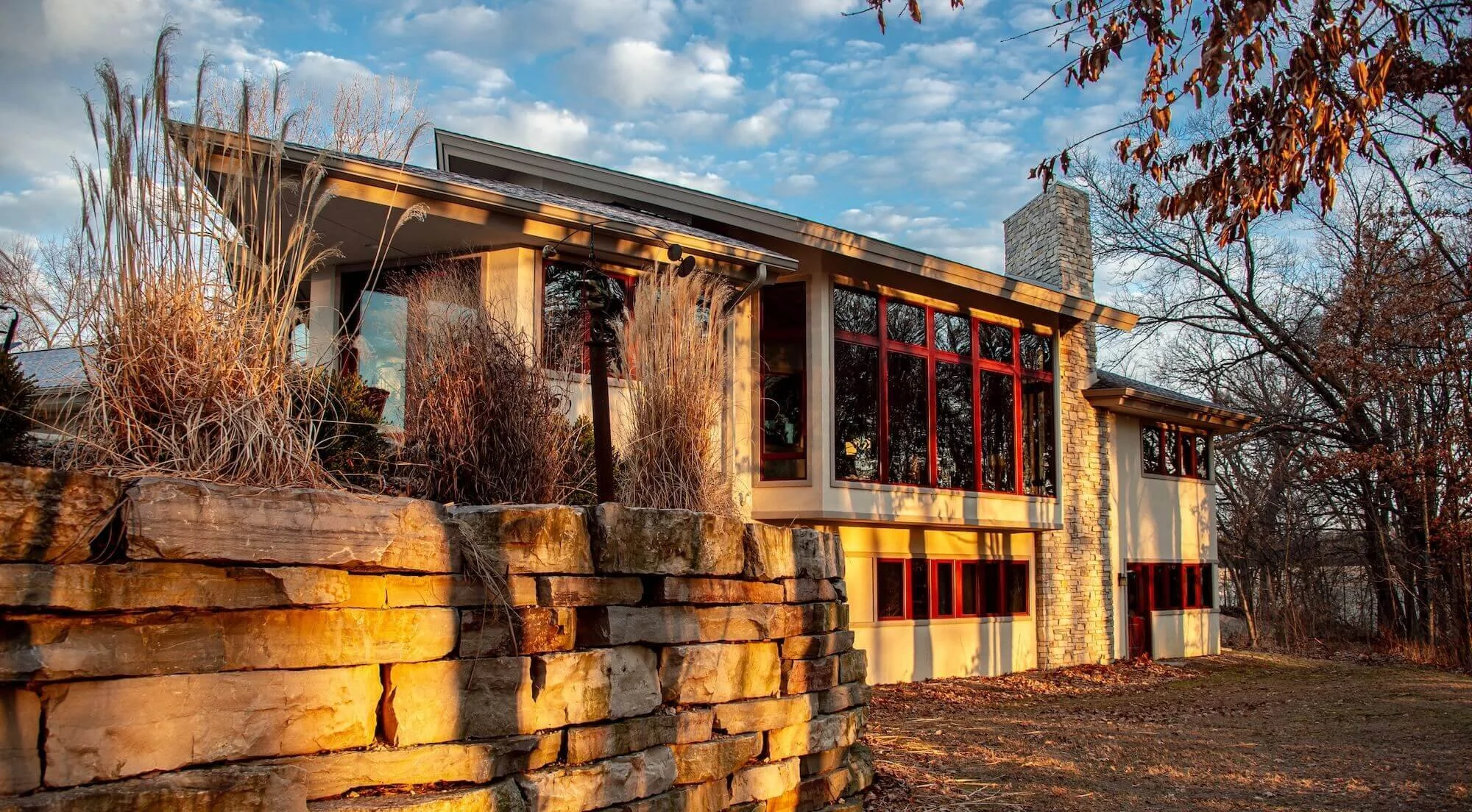 Exterior of Jackson residence in setting sun.jpg