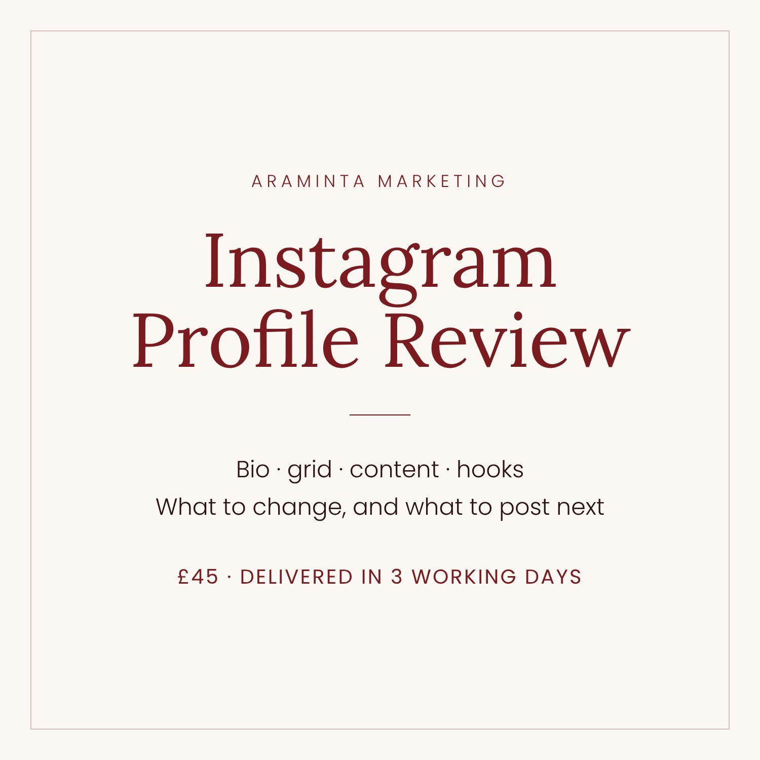 Instagram Profile Review