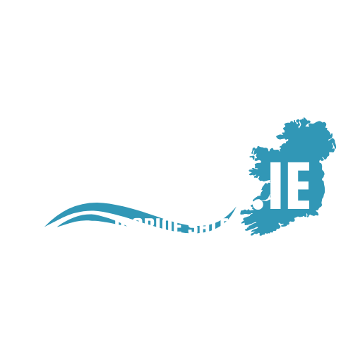 Logo for MYBOAT.IE Marine Sales featuring a stylized blue boat and a splash of water. The company name is prominently displayed with "MYBOAT.IE" in large white and blue letters and "MARINE SALES" in smaller white letters.