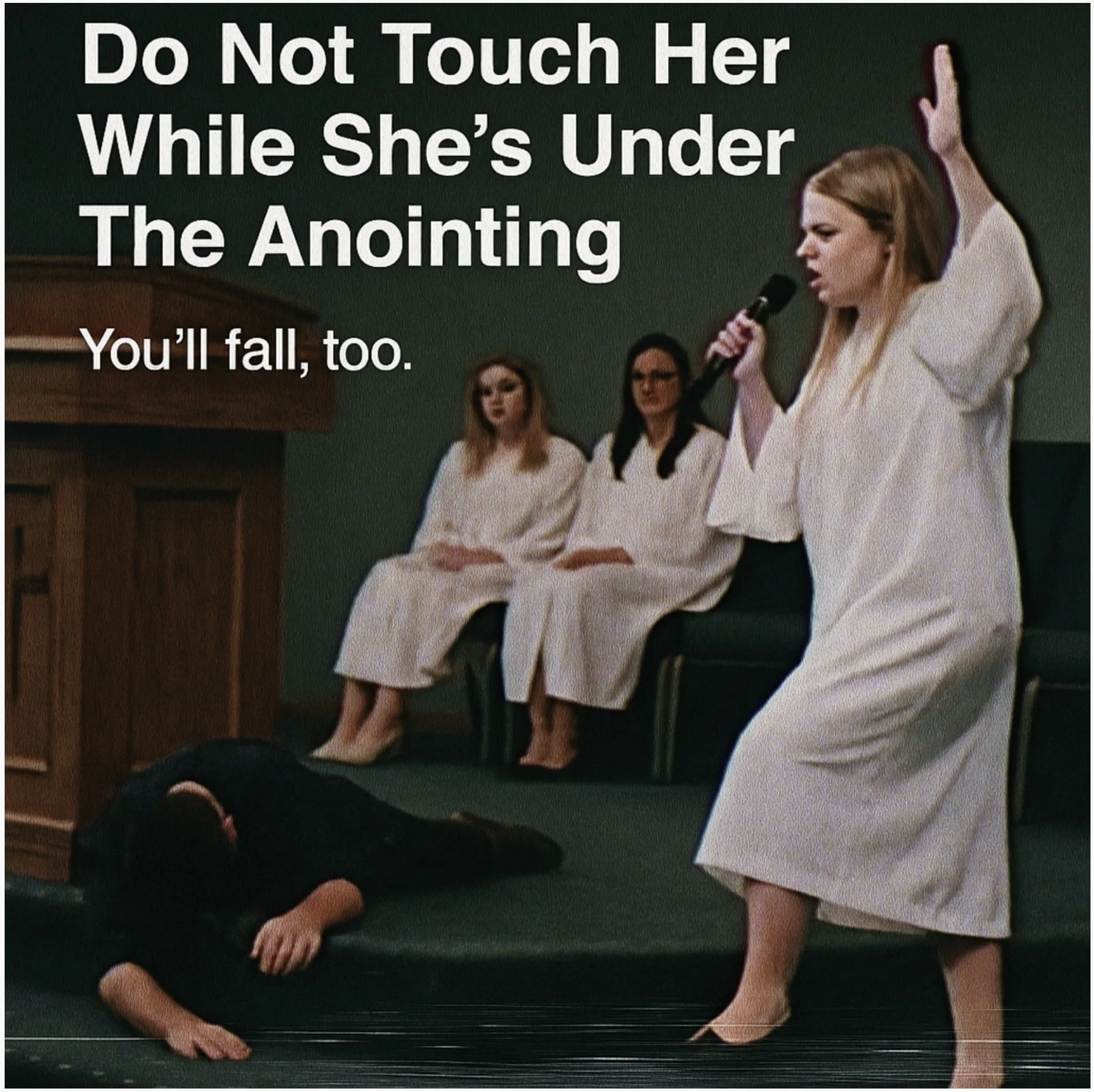  The Mega Church was a highly arousing concept he often played with. 