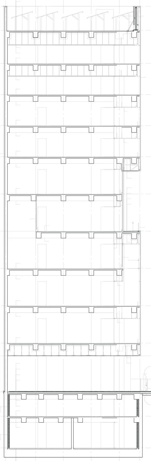 Vertical Showroom — building section