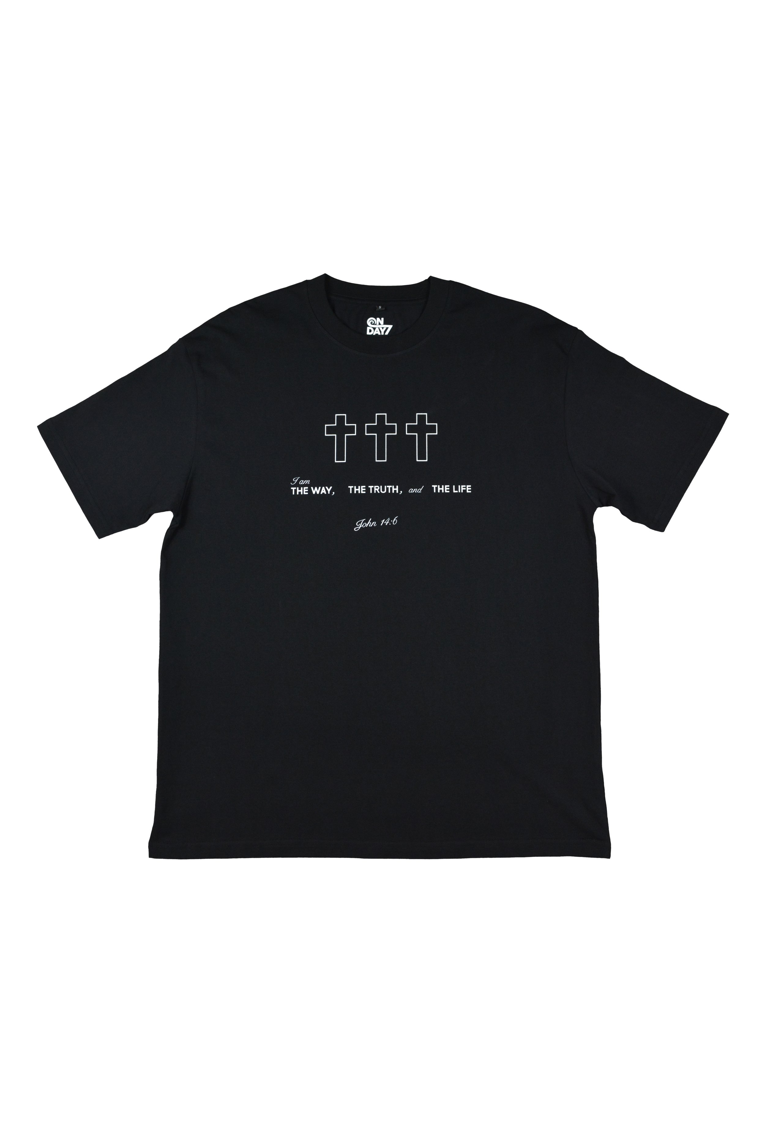 THE WAY, THE TRUTH, THE LIFE OVERSIZED TEE - BLACK