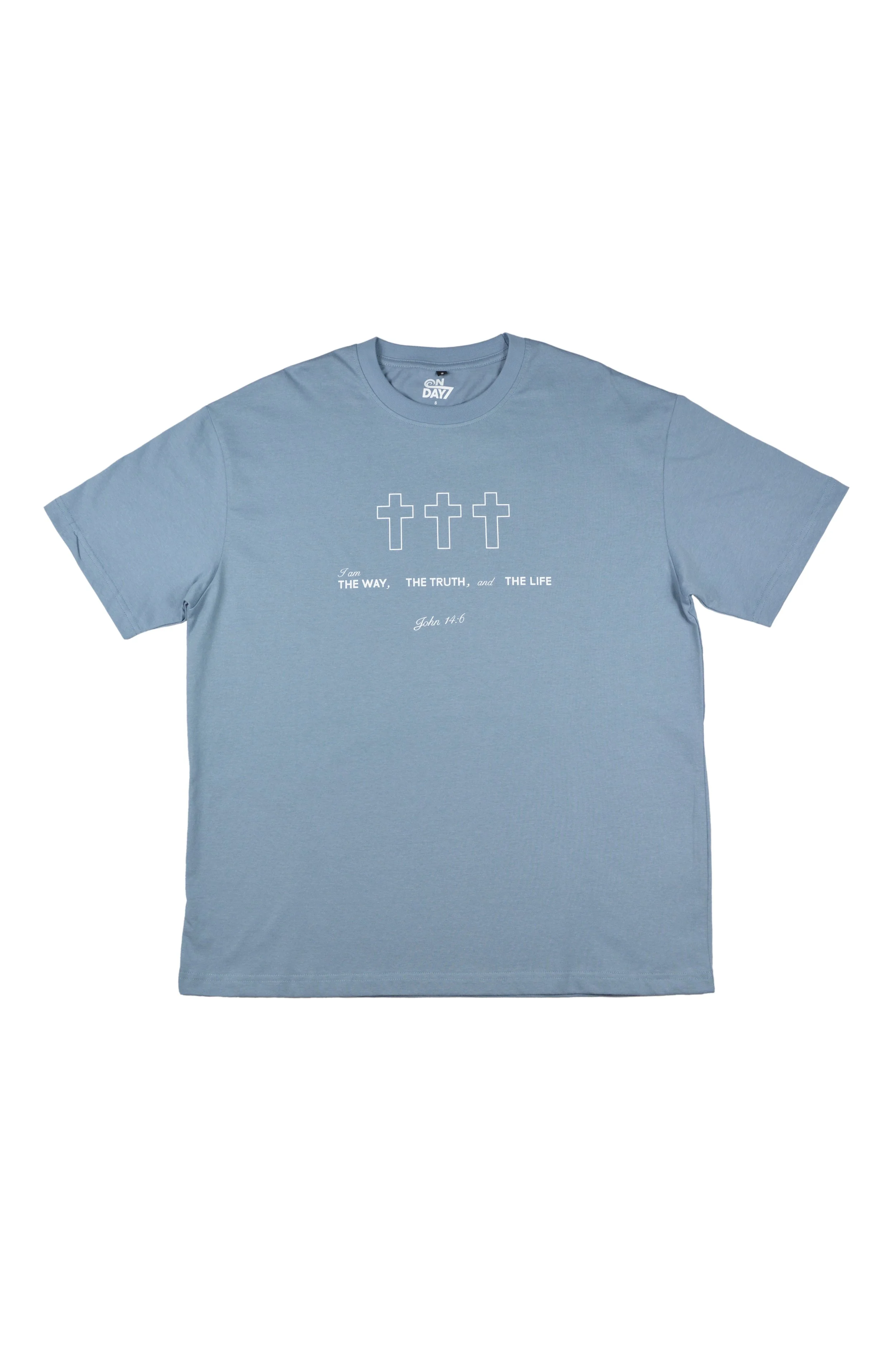 THE WAY, THE TRUTH, THE LIFE OVERSIZED TEE - BLUE