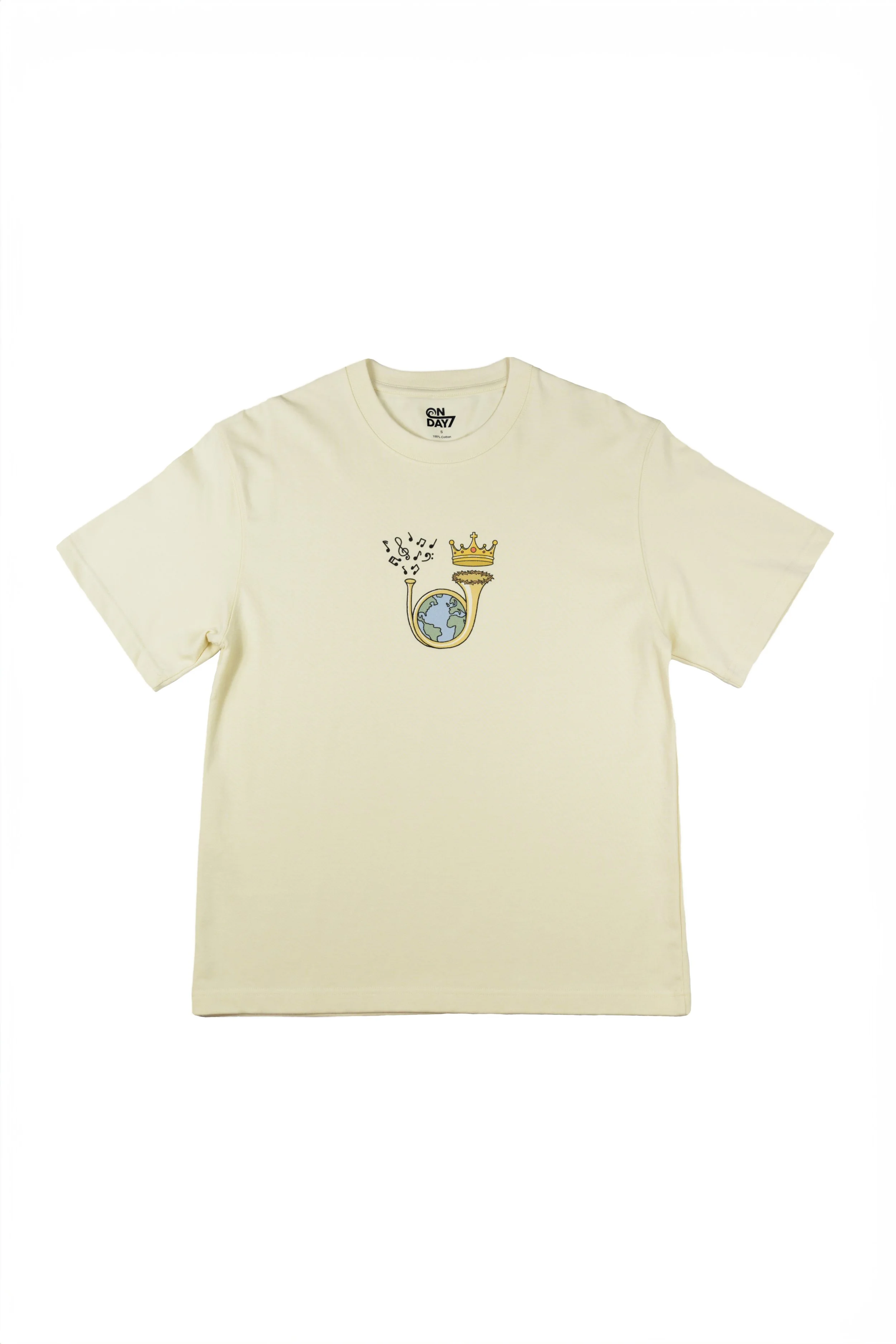 REJOICE! DROP SHOULDER TEE - BEIGE