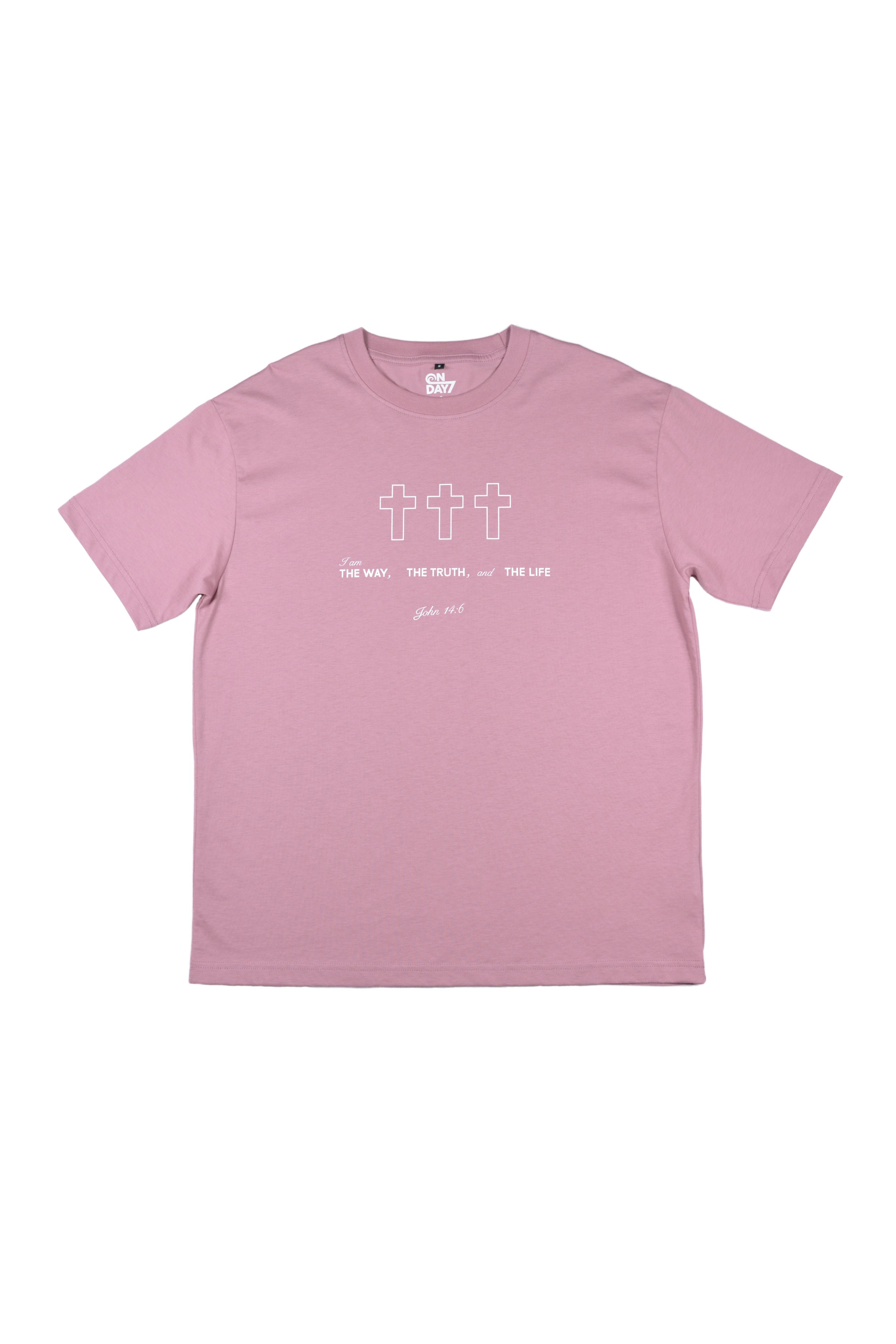 THE WAY, THE TRUTH, THE LIFE OVERSIZED TEE - PINK