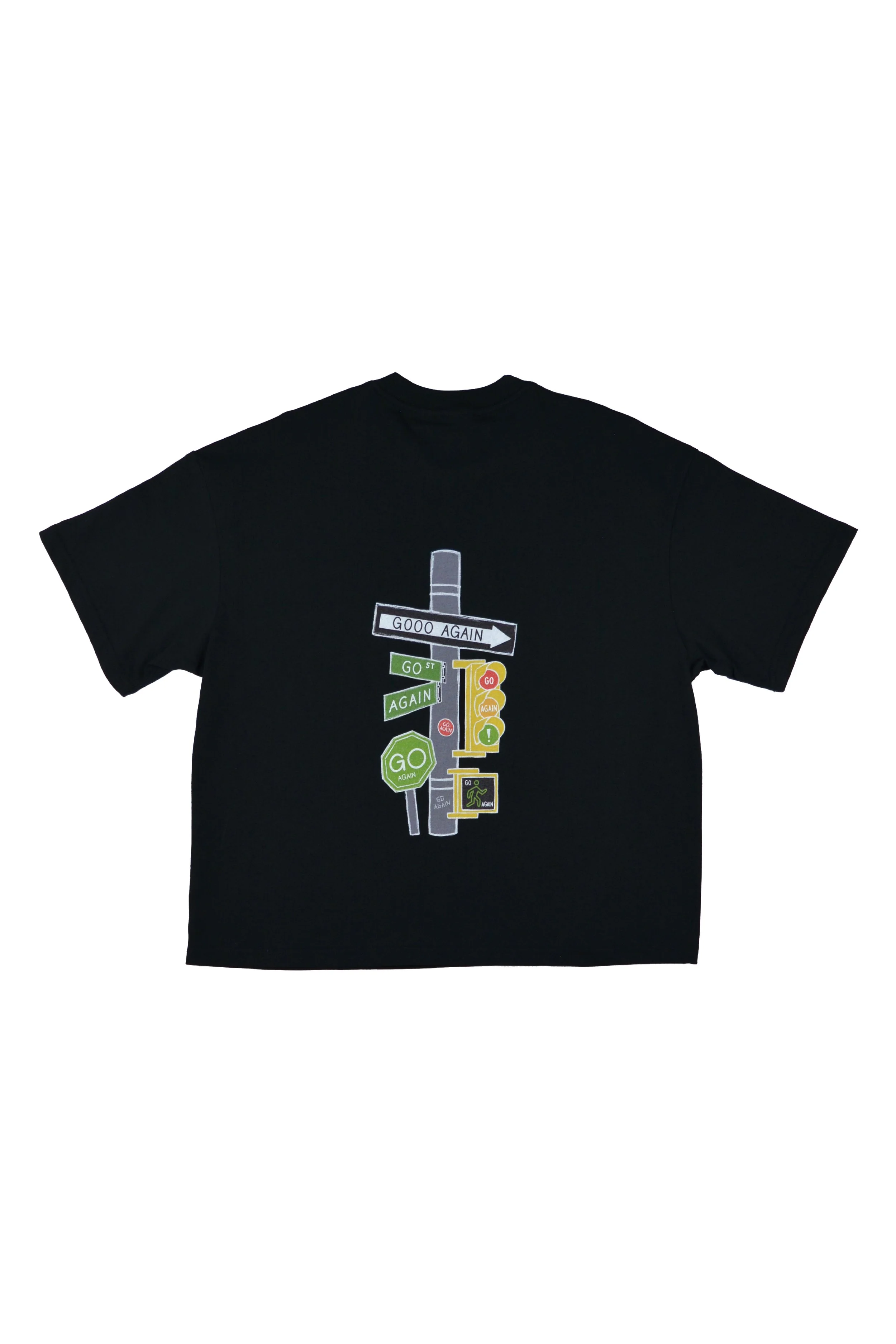 SEEK JESUS AGAIN BOXY TEE - BLACK